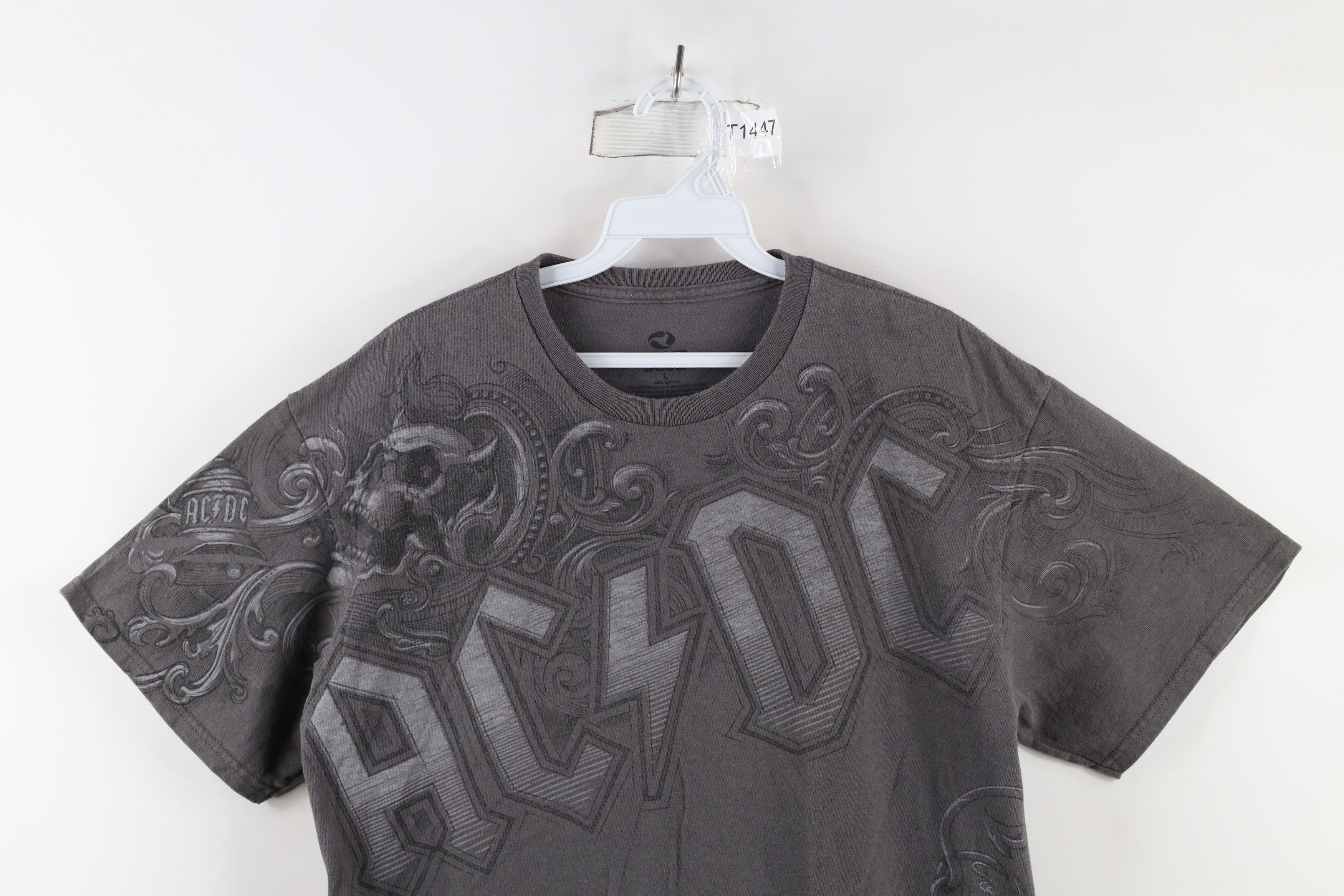 Liquid Blue × Vintage Y2K Liquid Blue All Over Print ACDC Band T-Shirt Gray Cotton Size US L / EU 52-54 / 3 - 2 Thumbnail