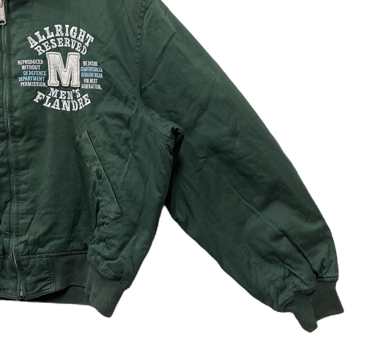 Japanese Brand Vintage 80s Mens Flandre Bomber Jacket Zipper Size US M / EU 48-50 / 2 - 4 Thumbnail