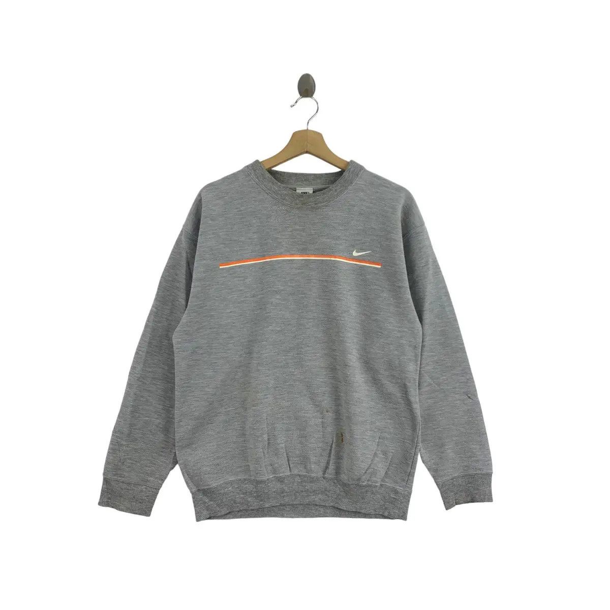 Nike Vintage 90’ NIKE SIDE LOGO Gray Crewneck Pullover Sweatshirt Size US M / EU 48-50 / 2 - 1 Thumbnail