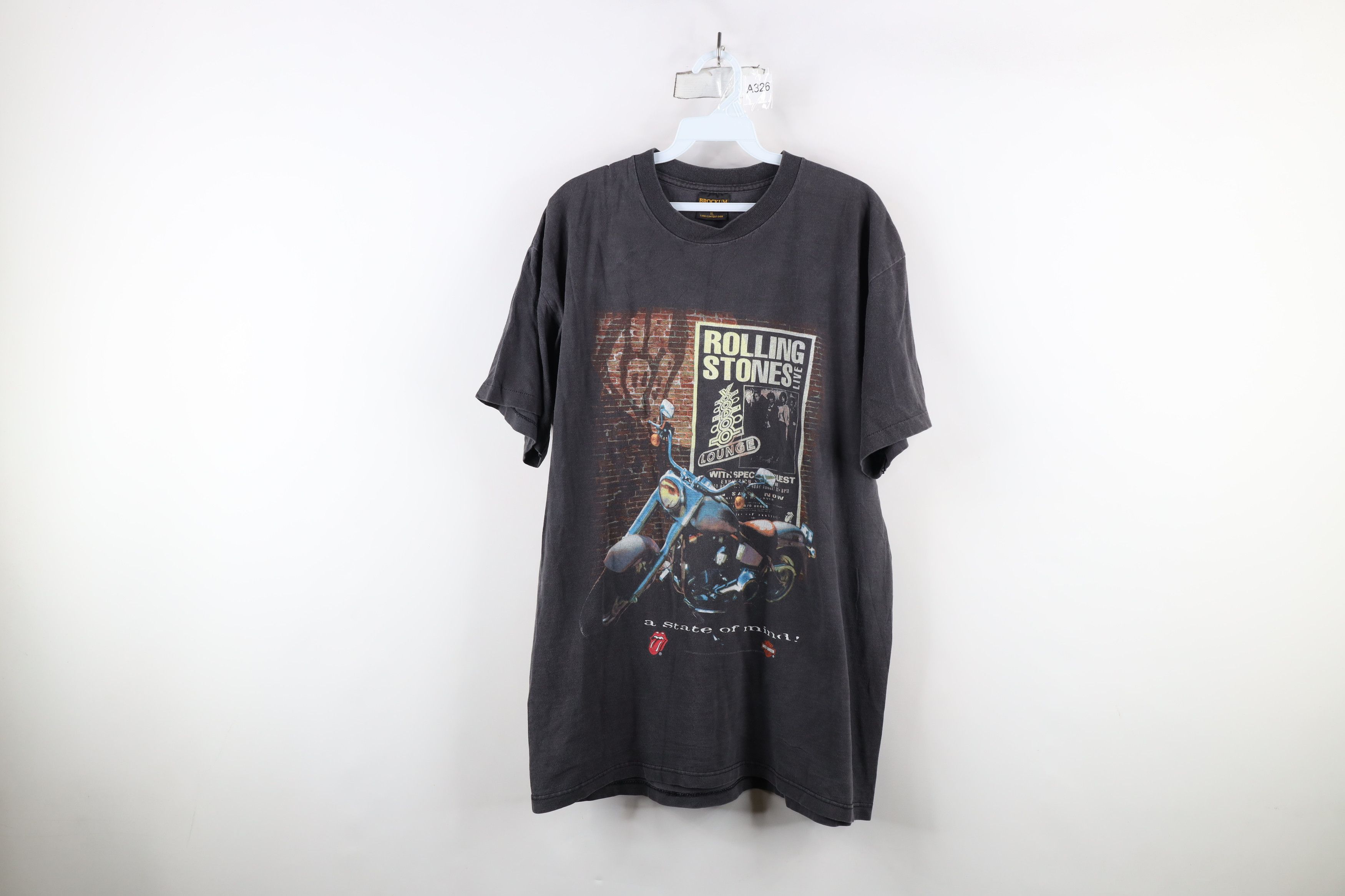 Harley Davidson × Vintage Vintage 90s Harley Davidson Stones Voodoo Lounge T-Shirt USA Size US XL / EU 56 / 4 - 1 Thumbnail