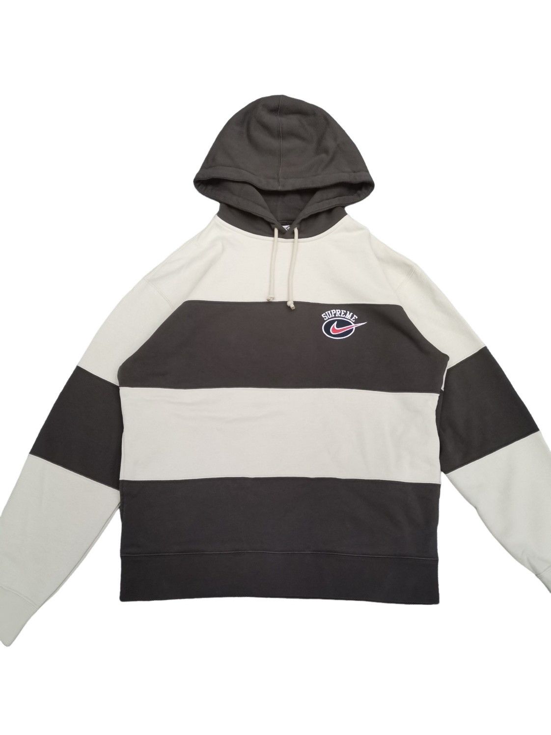 Nike × Supreme Supreme x Nike Stripe Hooded Sweatshirt | Grailed