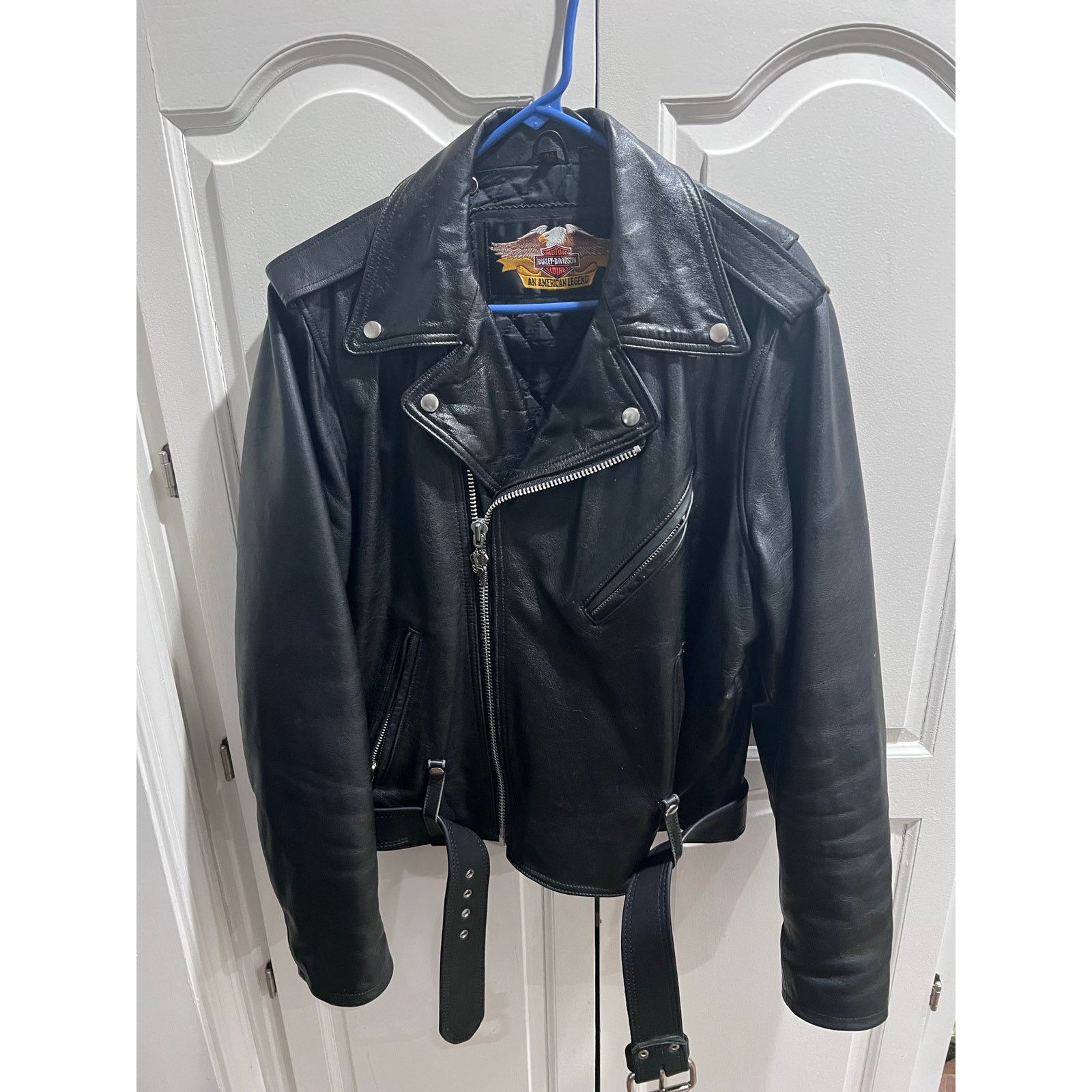 Harley Davidson Harley-Davidson Men’s Leather Jacket 44 L Black Eagle Patch Size L / US 10 / IT 46 - 1 Thumbnail