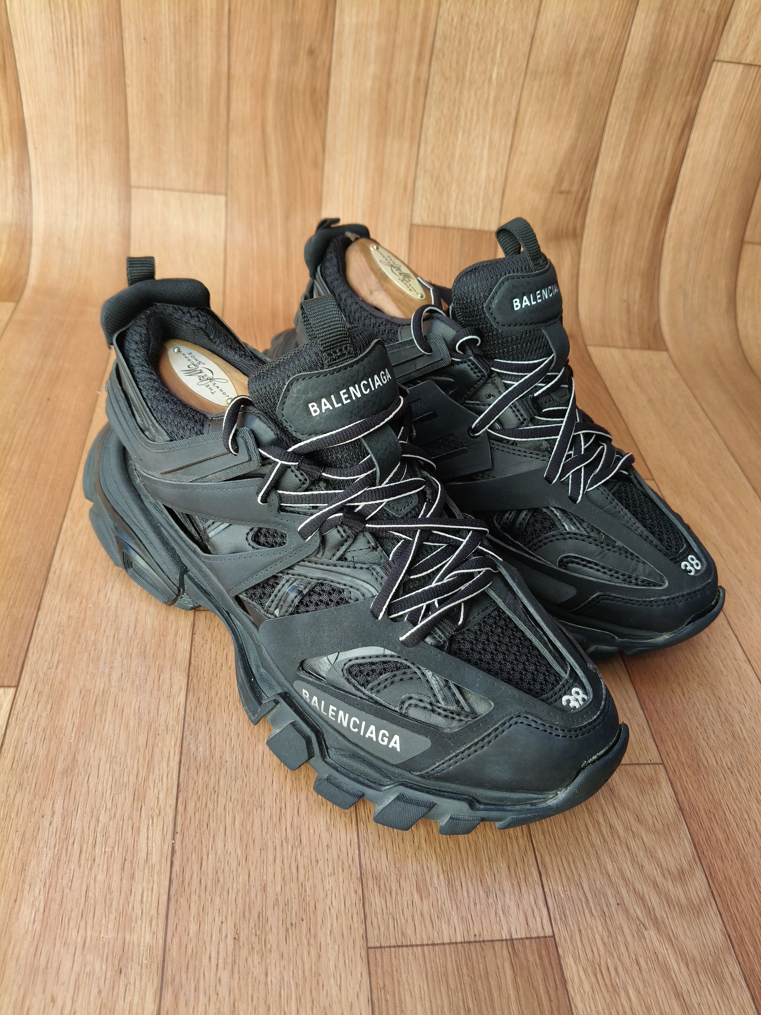 Balenciaga Balenciaga all black track sneakers Size US 6 / EU 39 - 8 Thumbnail