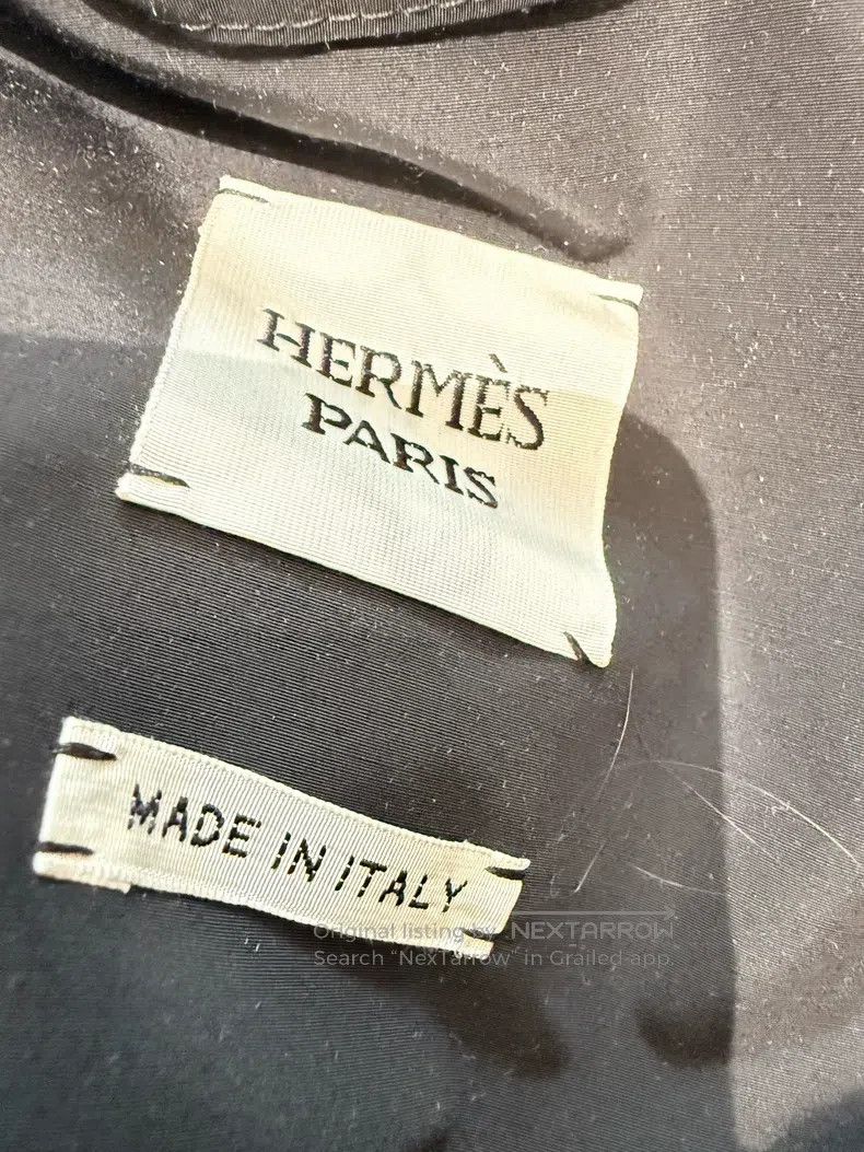 Hermes Hermes black waist drawstring long sleeve windbreaker jack Size XS / US 0-2 / IT 36-38 - 3 Thumbnail