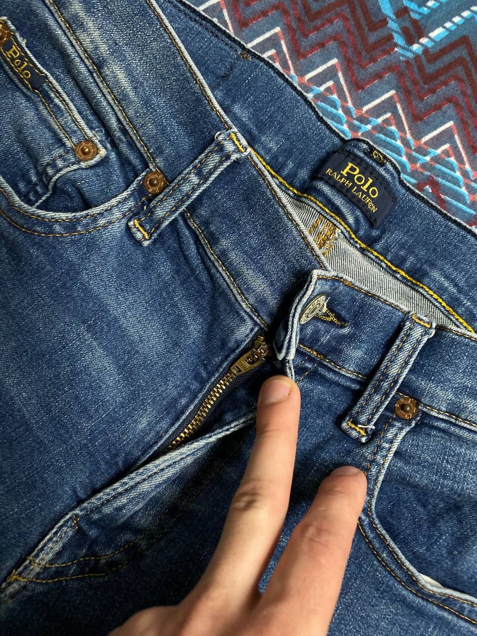 Polo Ralph Lauren jeans pants blue Polo Ralph Lauren Y2K logo vintage Size 28" / US 6 / IT 42 - 16 Thumbnail