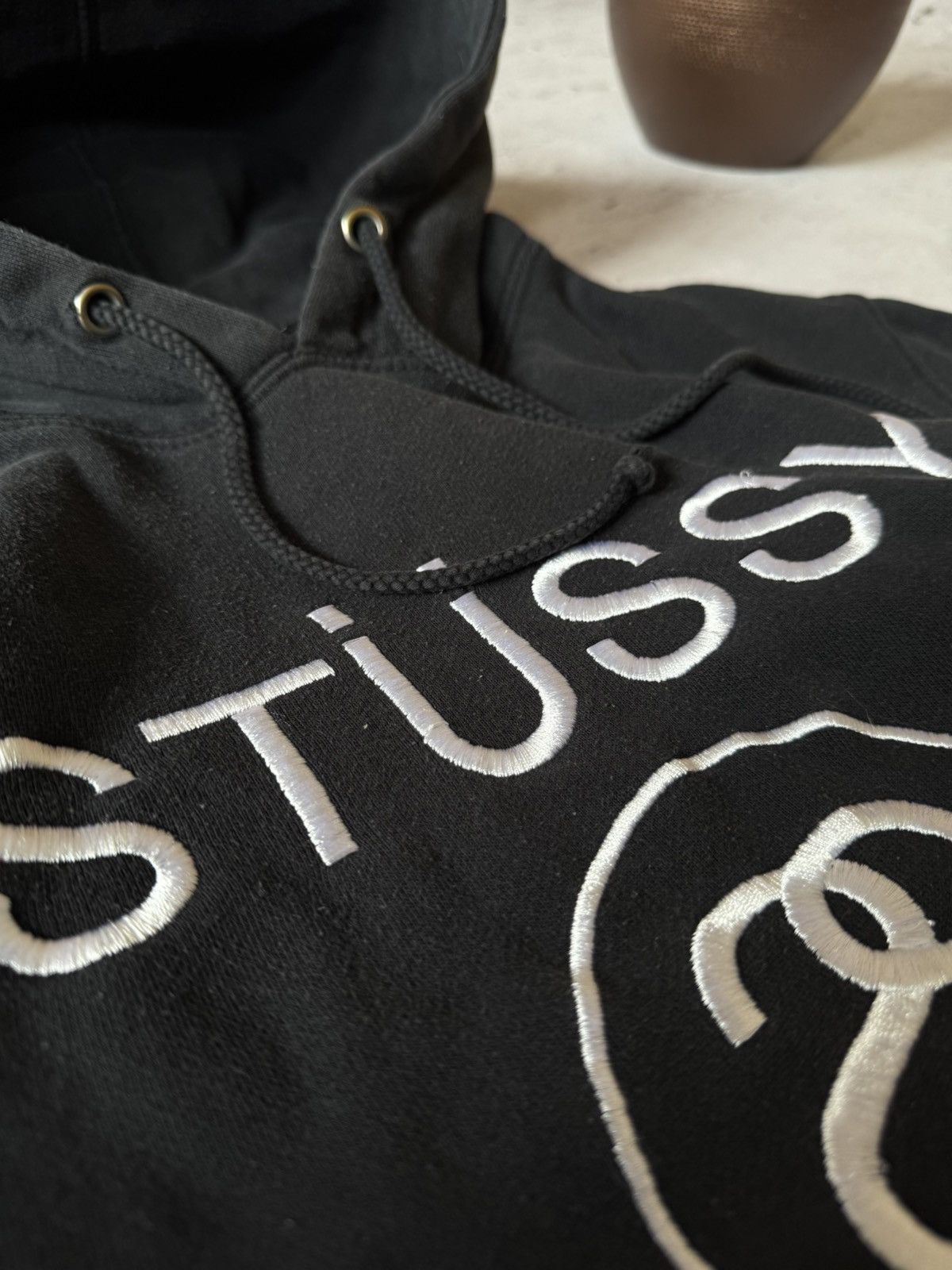 Stussy × Vintage STUSSY CENTER HUFT LOGO OVERSIZE BAGGY FIT HOODIE Size US L / EU 52-54 / 3 - 4 Thumbnail
