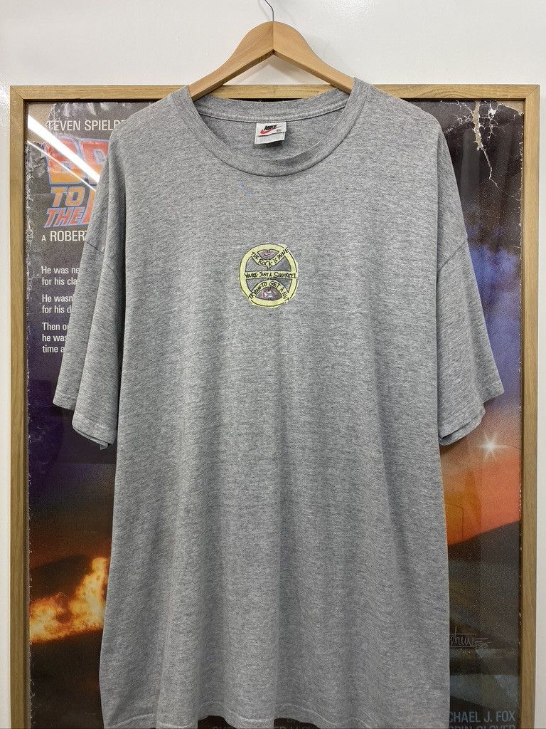 Jordan Brand × Nike × Vintage 90s Nike Air Jordan Basketball The Rock Is Mine t shirt Size US XXL / EU 58 / 5 - 2 Thumbnail