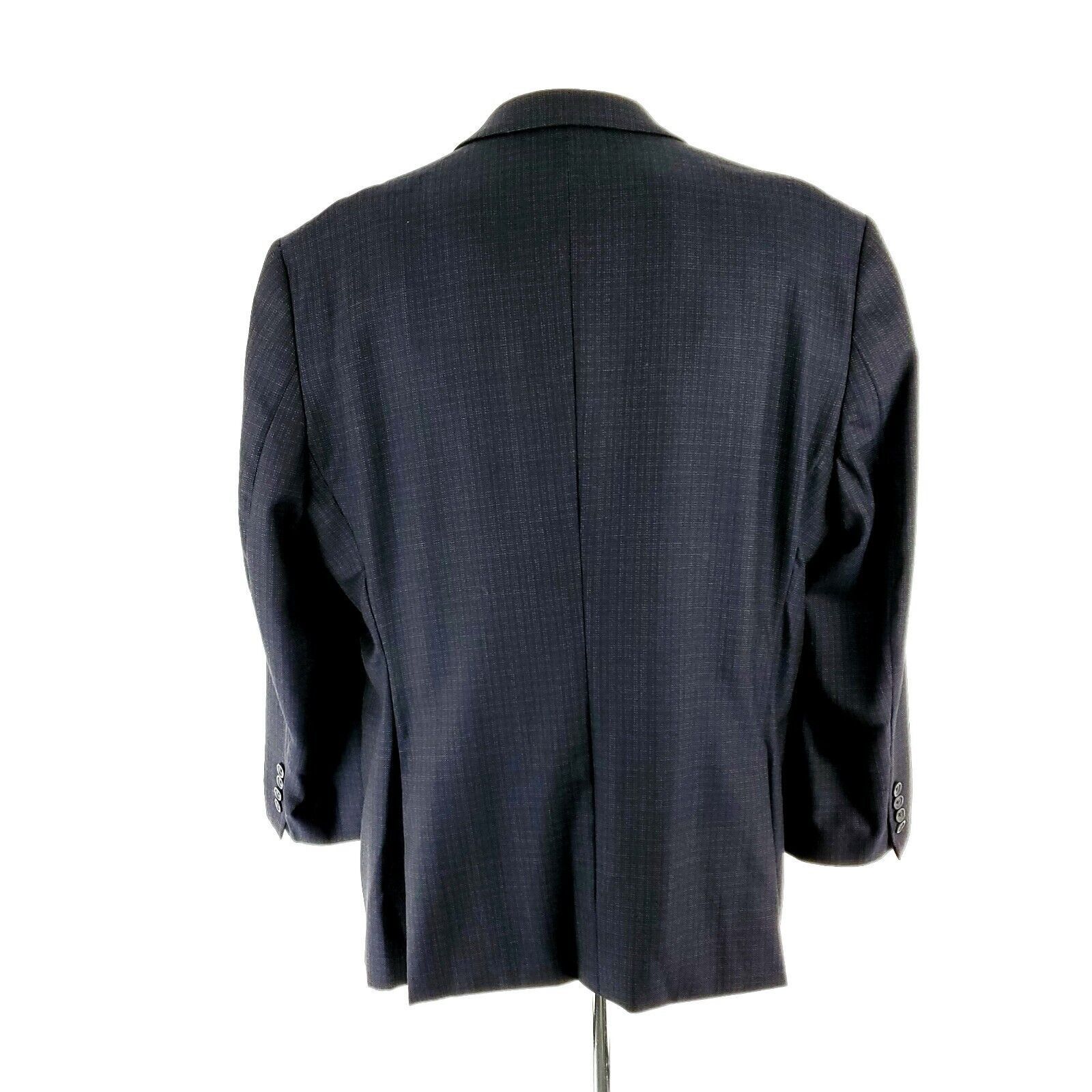 Pronto Uomo Pronto Uomo Platinum Wool 2 Button Sport Coat 44R Blue Windo Size 44R - 5 Thumbnail