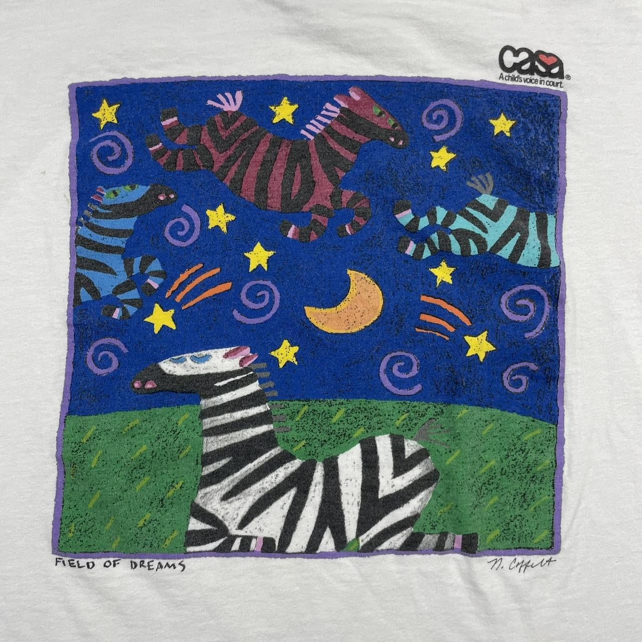 Vintage Vintage 90’s Field of Dreams Zebra and Horse Art T-Shirt Size US XL / EU 56 / 4 - 3 Thumbnail
