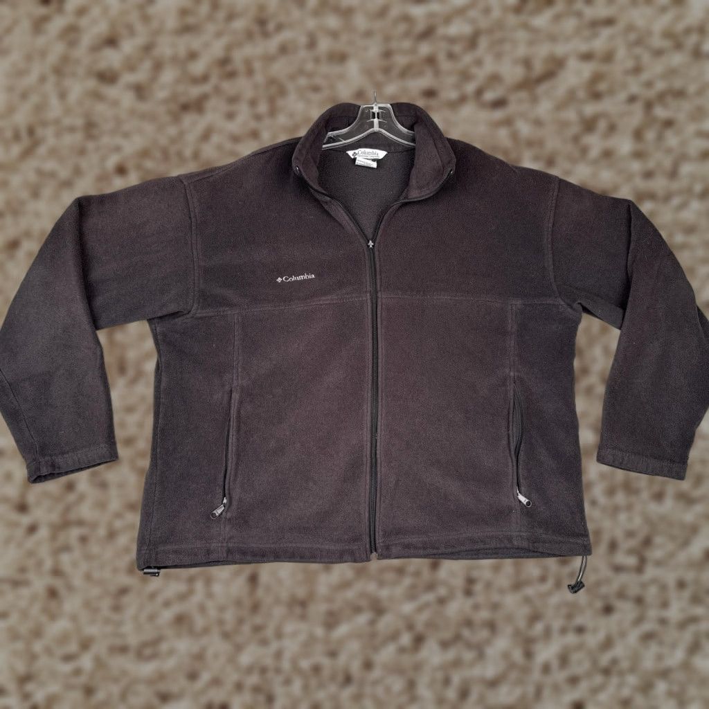 Vintage Columbia Jacket Mens 2XL Black Fleece Full Zip Stand Collar Outdoor Hiking Size US XXL / EU 58 / 5 - 1 Thumbnail