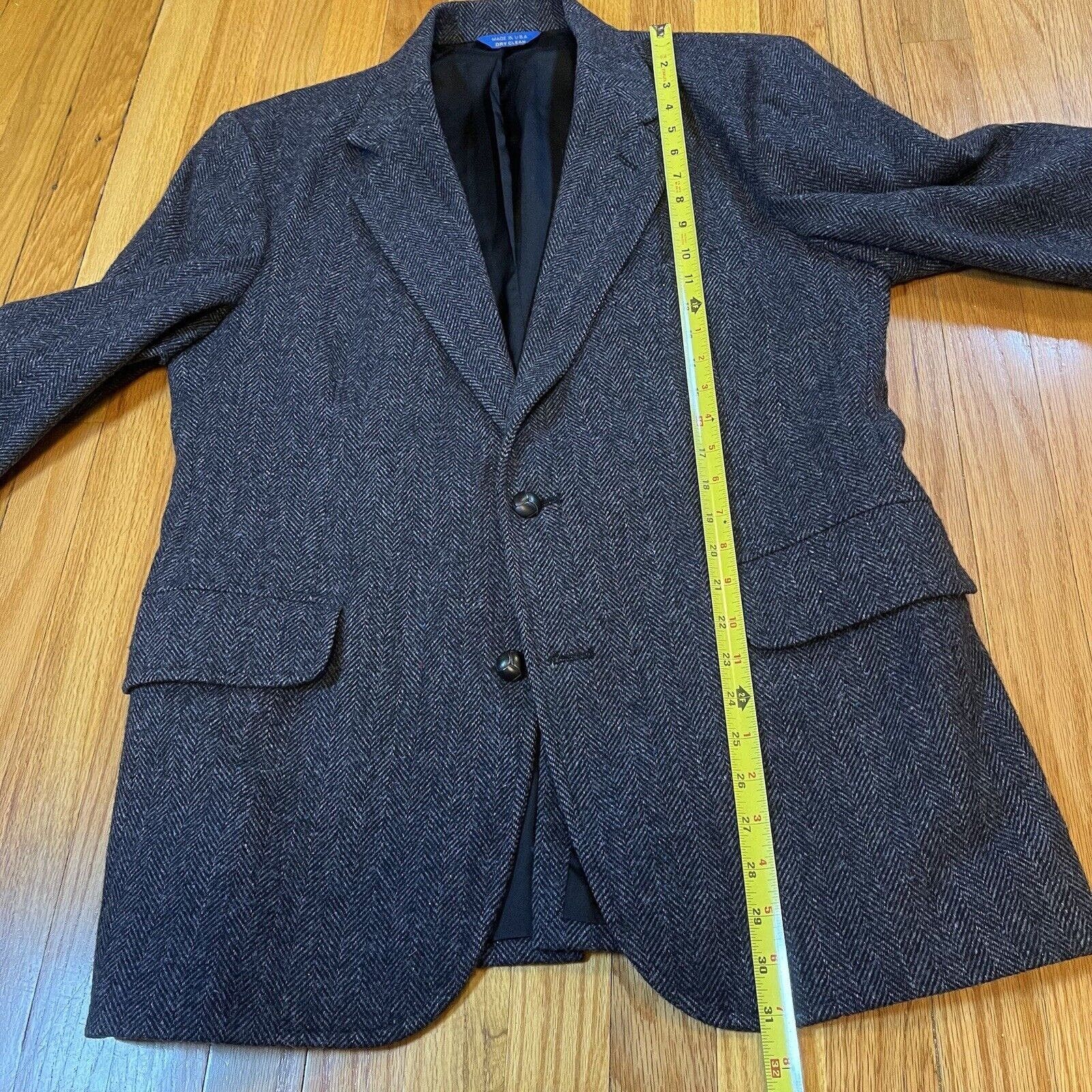 Pendleton Vtg Pendleton Blazer Mens 42 Wool Gray Tweed Sport Coat USA Size 42R - 9 Thumbnail