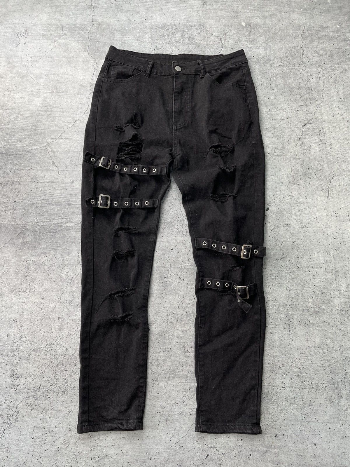 Japanese Brand RARE Mercy Bondage Opium Goth Punk Y2K Avant Garde Pants Size US 32 / EU 48 - 1 Thumbnail