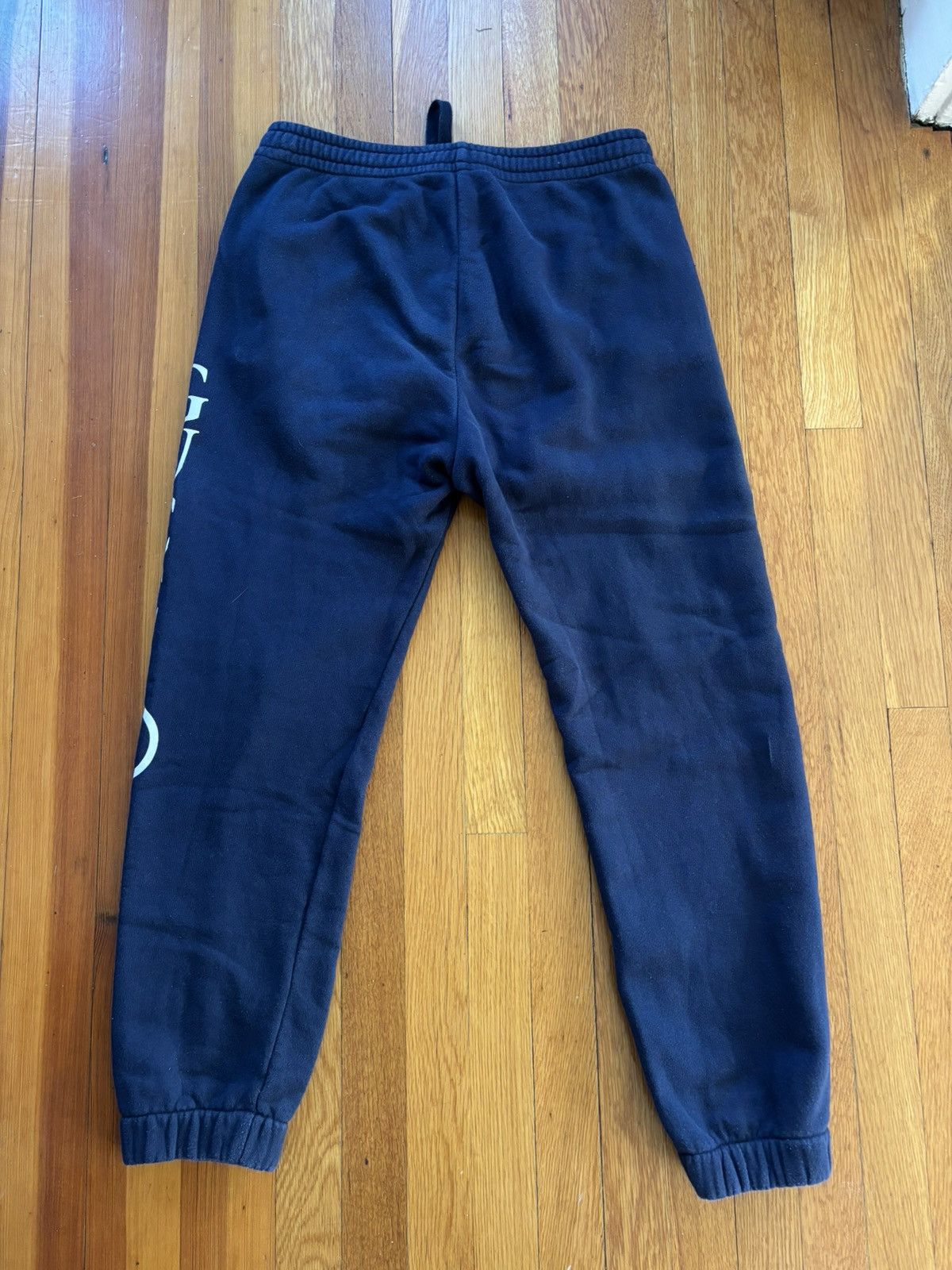 Gucci Navy Gucci Logo Print Sport Sweatpants Size US 31 - 2 Thumbnail