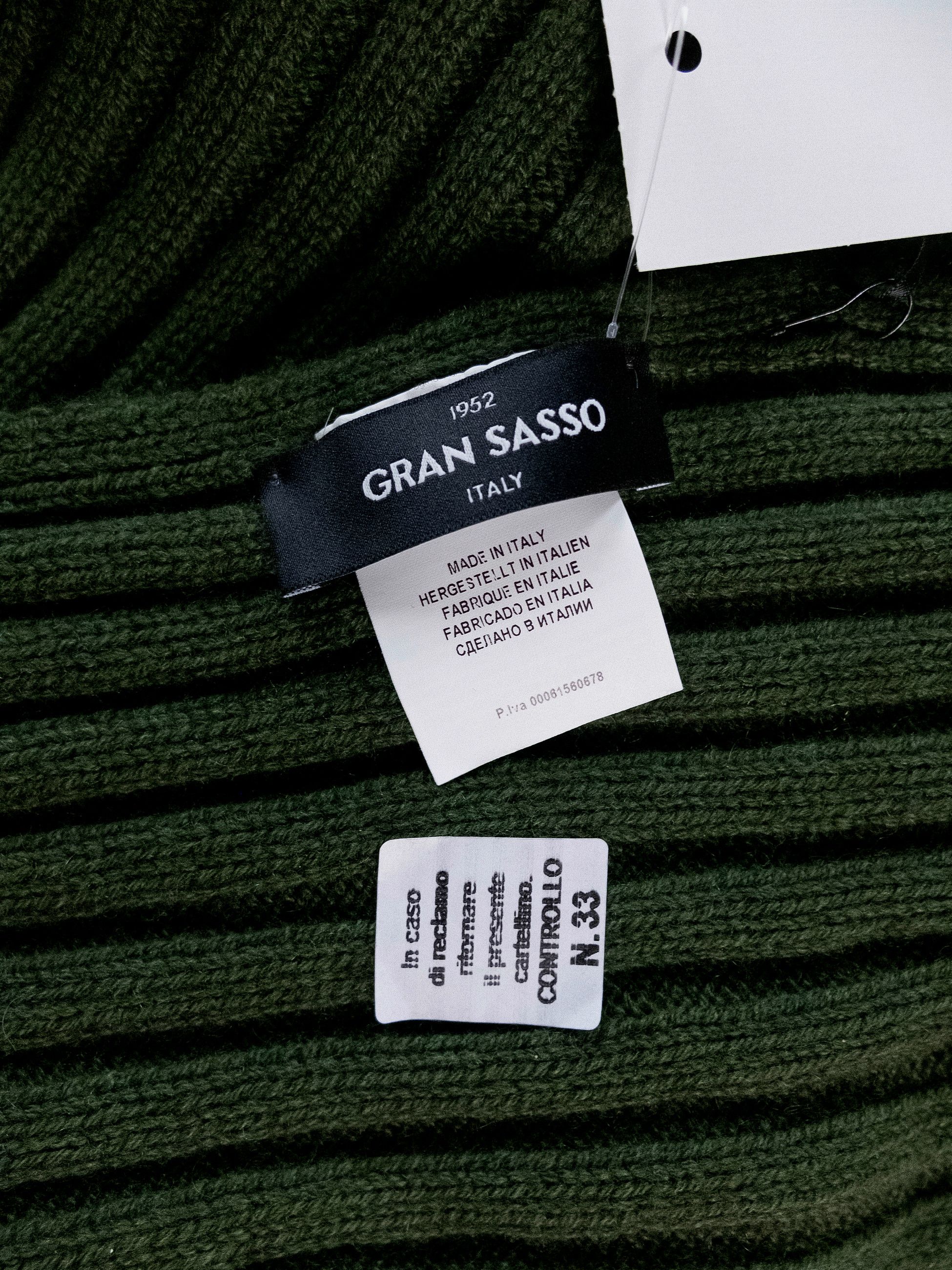 Gran Sasso GRAN SASSO green ribbed cashmere scarf NWT Size ONE SIZE - 5 Thumbnail