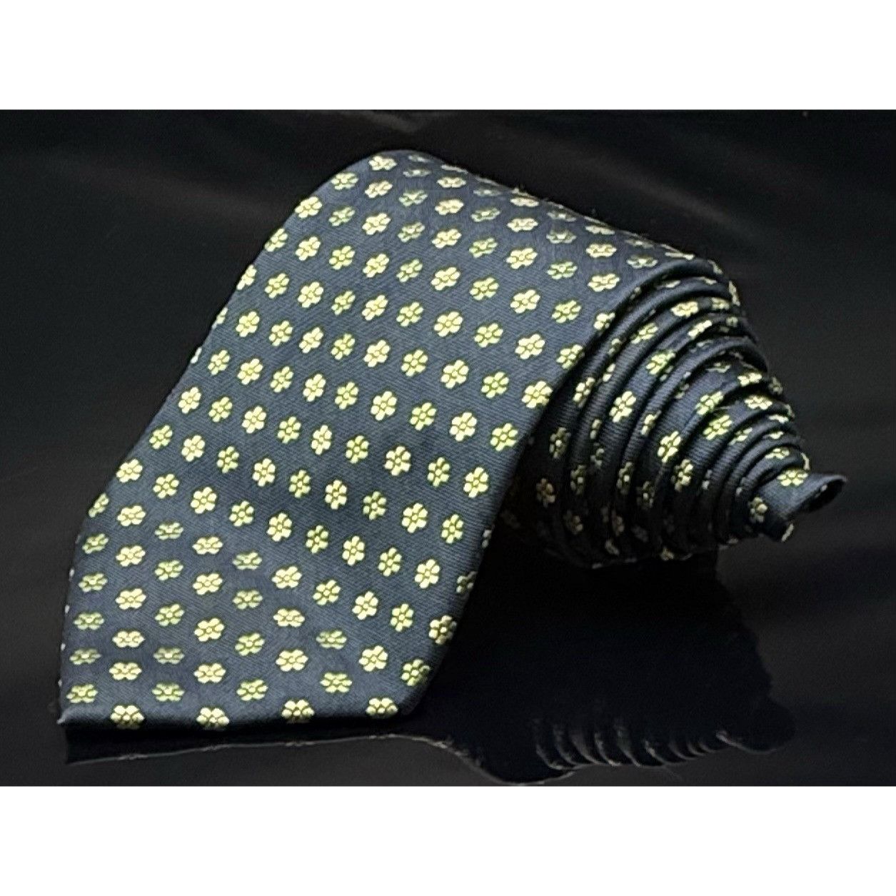 Other BEAU BRUMMEL Floral Flower MEN'S TIE 100% SILK handmade Size ONE SIZE - 1 Thumbnail