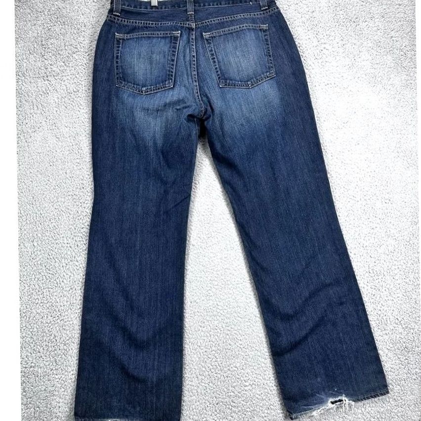 J.Crew J.CREW Jeans Womens 32 Blue Distressed Straight Leg Dark Washed Denim Casual Jeans Green? Size 24" / US 00 / IT 34 - 2 Thumbnail