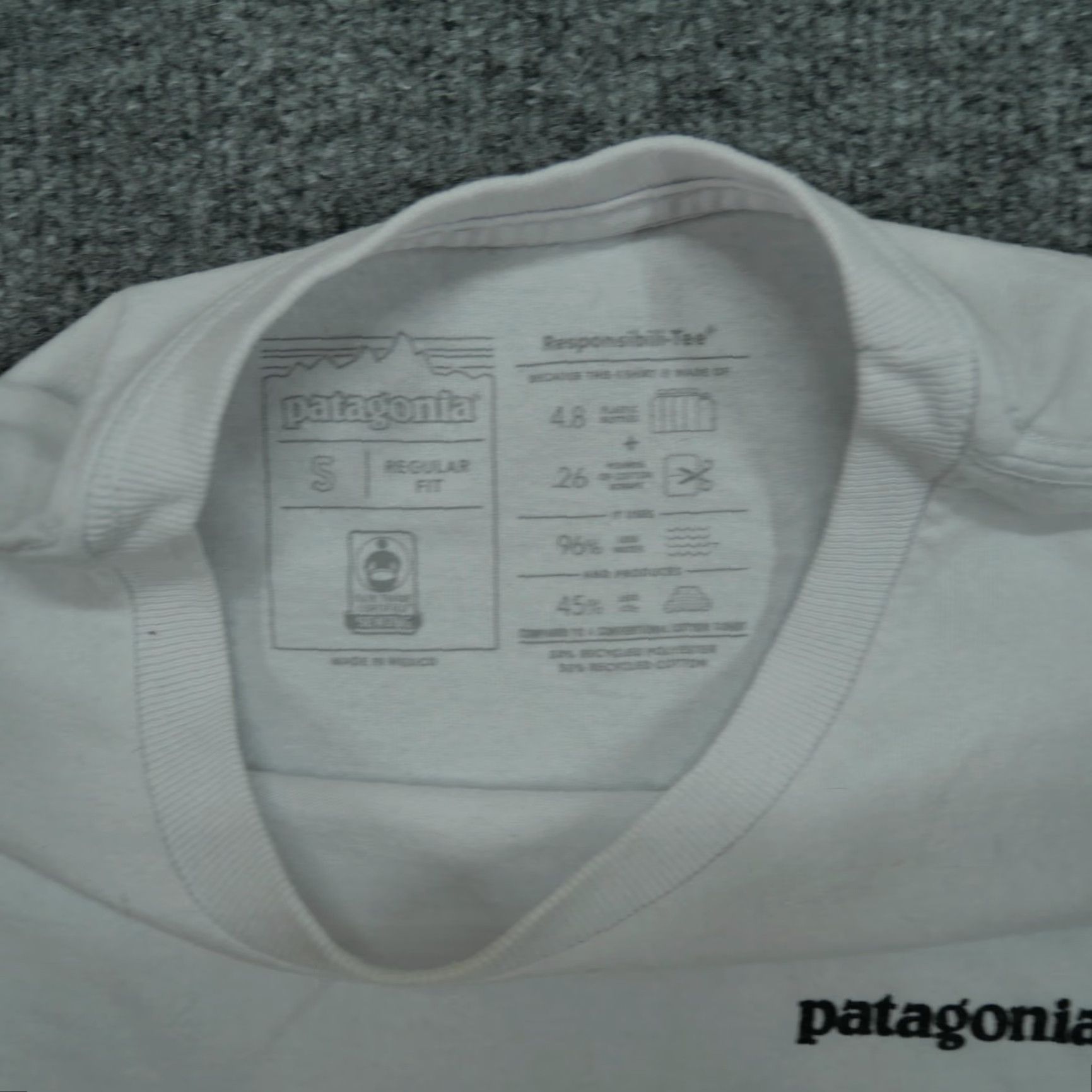 Patagonia Patagonia T Shirt Adult Small White Logo Spell Out Long Sleeve Mens Size US S / EU 44-46 / 1 - 5 Thumbnail