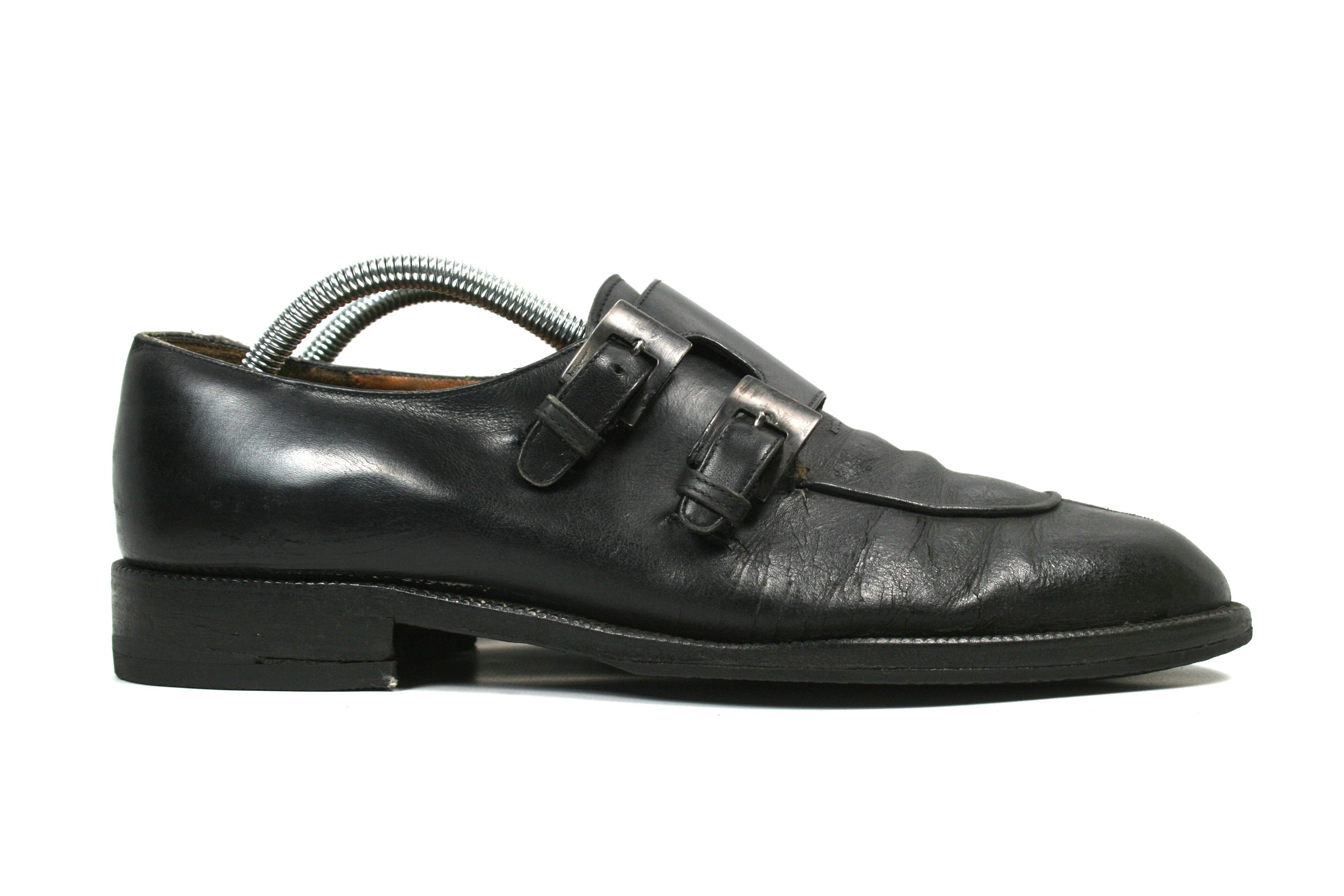 Salvatore Ferragamo Monk Double Strap Leather Shoes Size US 8 / EU 41 - 3 Thumbnail