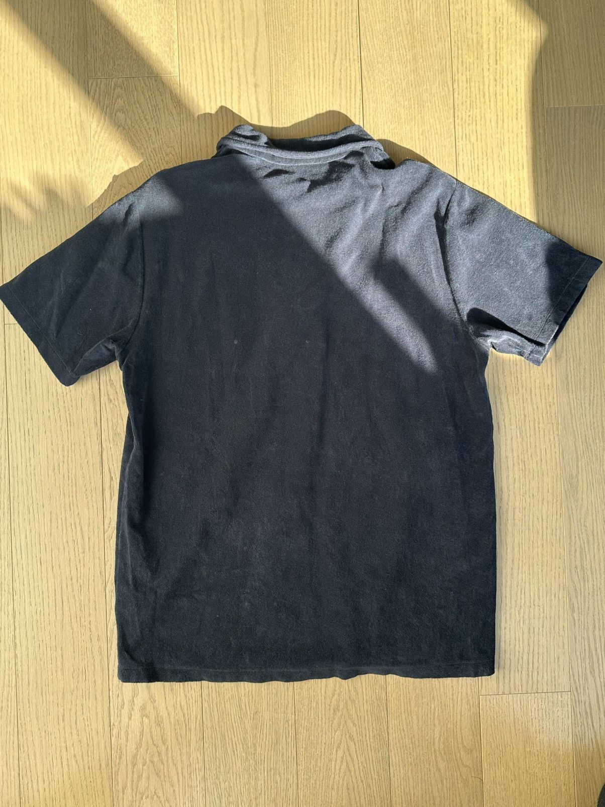 A Day's March Navy Blue Terry Quarter Zip Polo Size US M / EU 48-50 / 2 - 2 Thumbnail