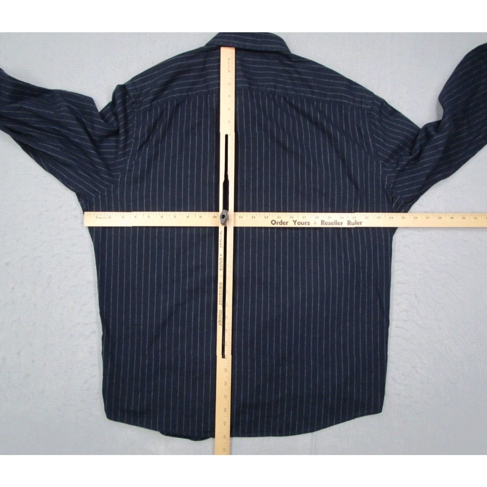 UNTUCKit VINTAGE UNTUCKit Men's Blue Pinstripe Flannel Shirt 2XL Long Sleeve Button Up Casual Classic Size US XXL / EU 58 / 5 - 5 Thumbnail