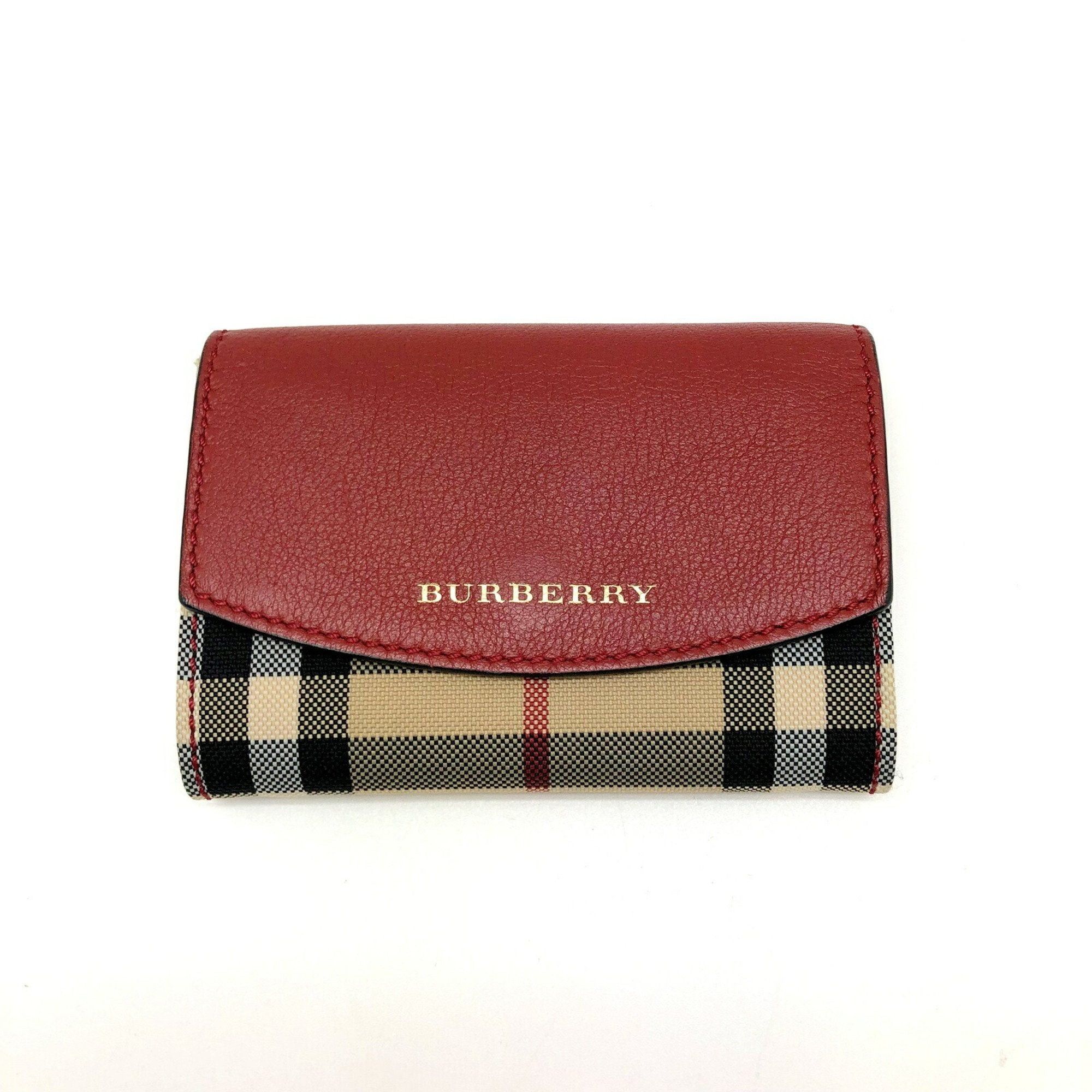 image of Burberry Card Case Canvas Leather Women's Itv5Yew50Vl6 in White