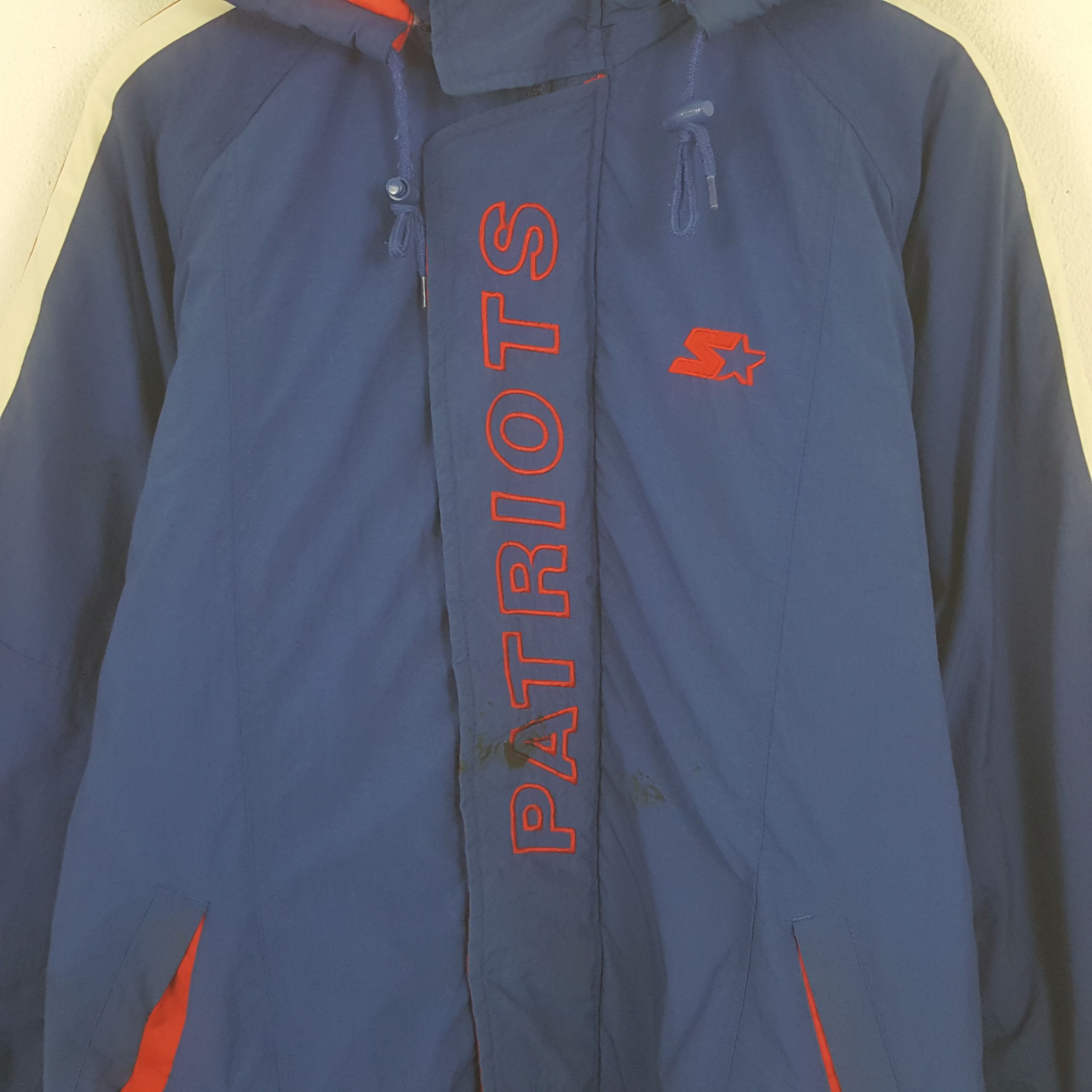 Starter × Vintage Vintage Starter Patriots Windbreaker Zipper Jacket Hoodie Size US XL / EU 56 / 4 - 2 Thumbnail