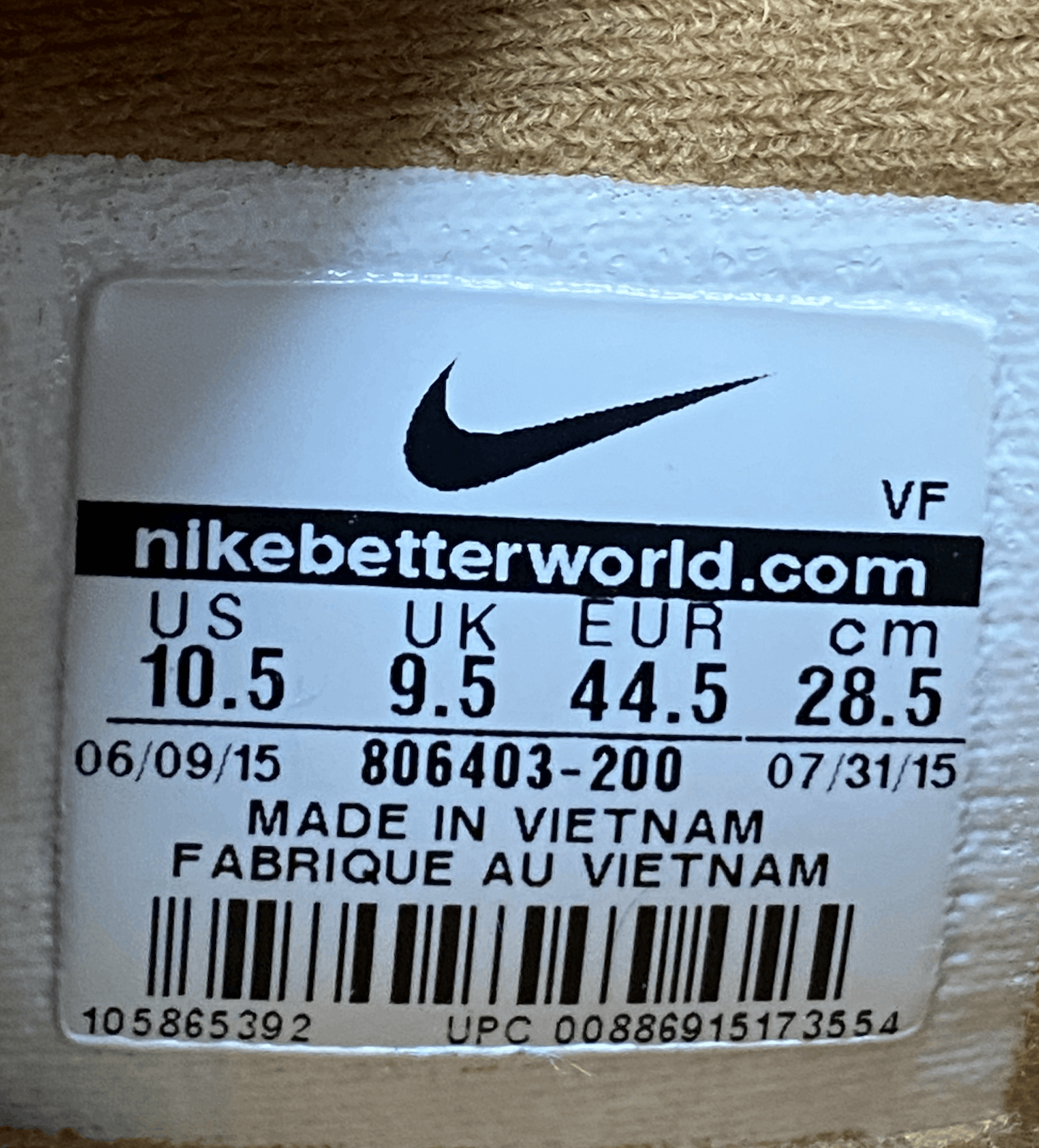 Nike AIR FORCE 1 HI FLAX Size US 10.5 / EU 43-44 - 4 Thumbnail