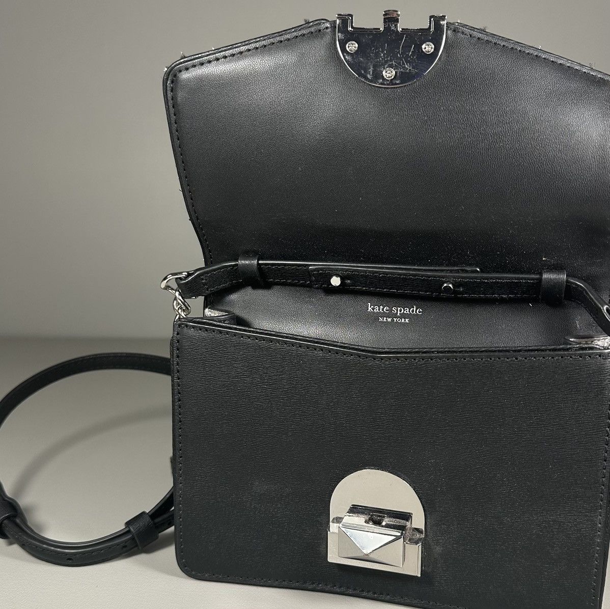 Kate Spade Kate Spade Neve Tinsel Convertible Flap Crossbody Black Bag Size ONE SIZE - 8 Thumbnail