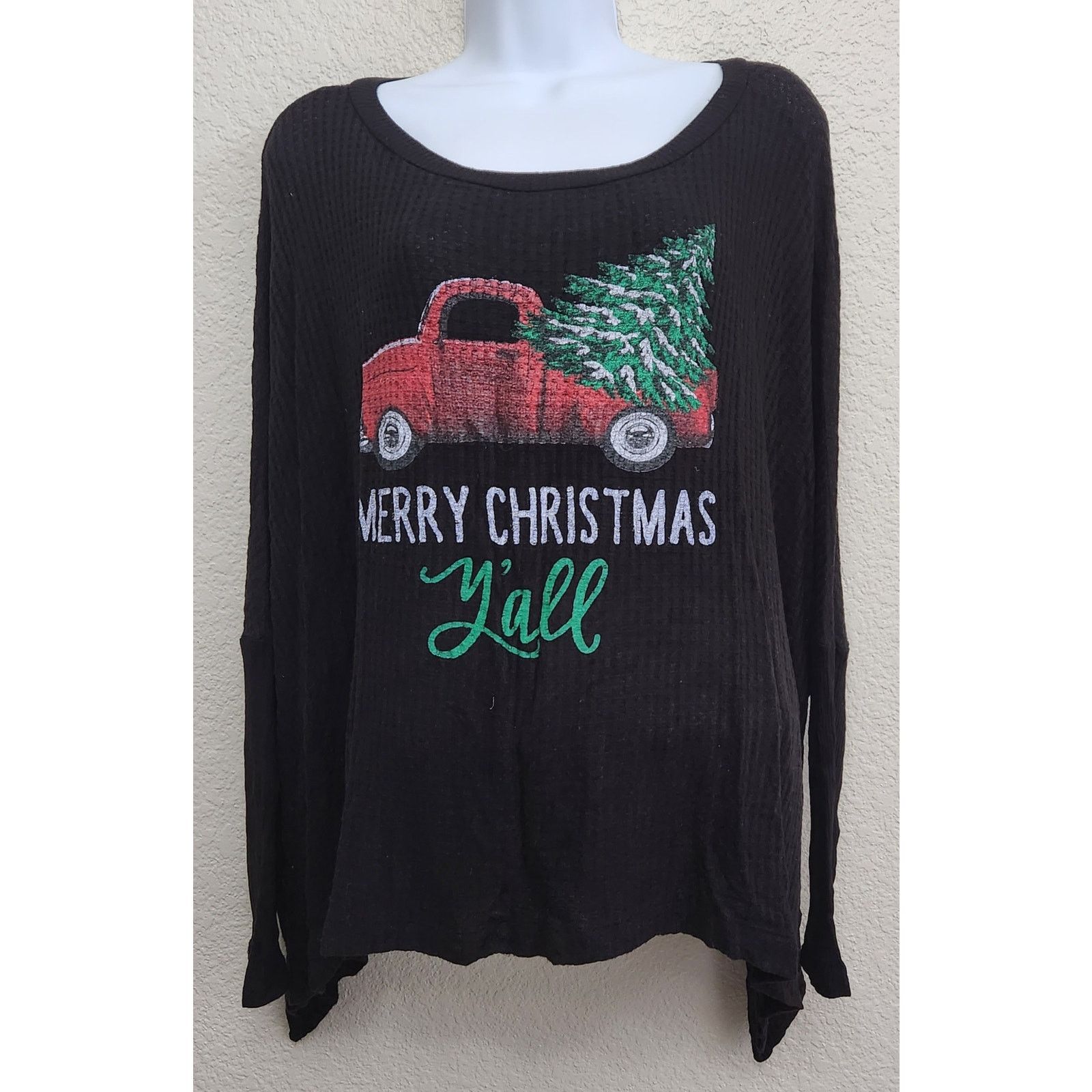 Other Zutter Black Red Green Merry Christmas Y'all Top Small Size S / US 4 / IT 40 - 1 Thumbnail