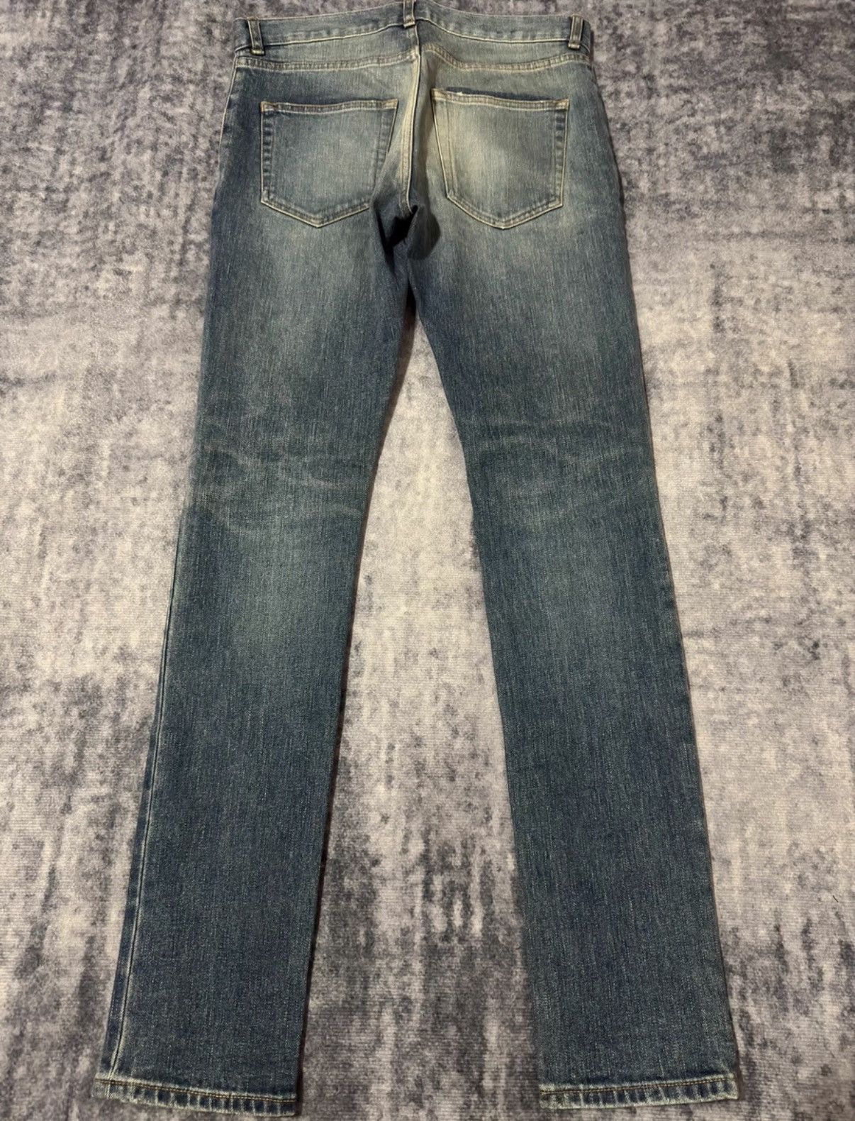 Saint Laurent Paris SLP 17FW Yellow Mud Distressed Demon Claw Knife-Cut Jeans Size US 29 - 2 Thumbnail