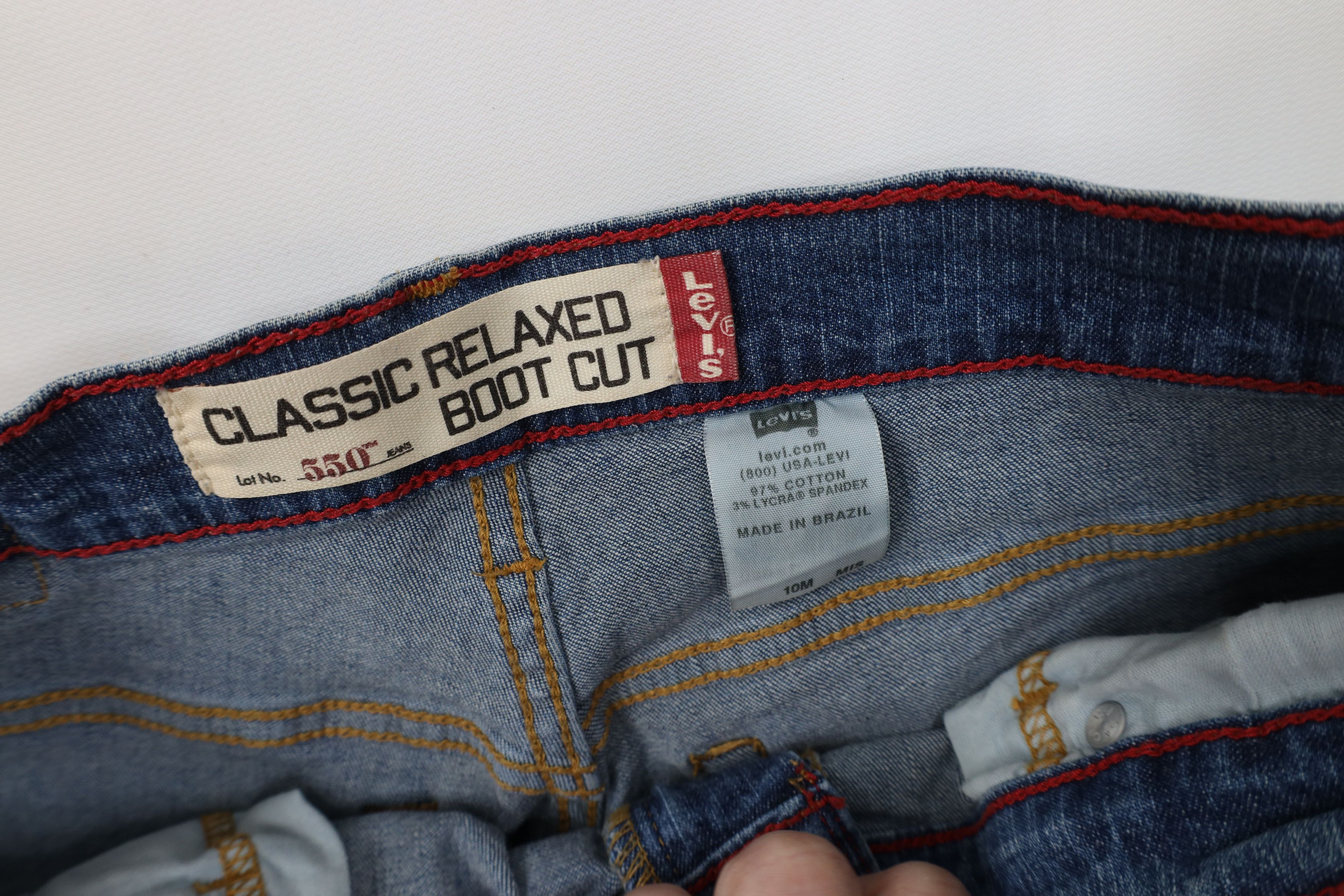 Levi's Vintage Y2K 2005 Levis 550 Flared Relaxed Boot Cut Jeans Size 32" / US 10 / IT 46 - 9 Thumbnail