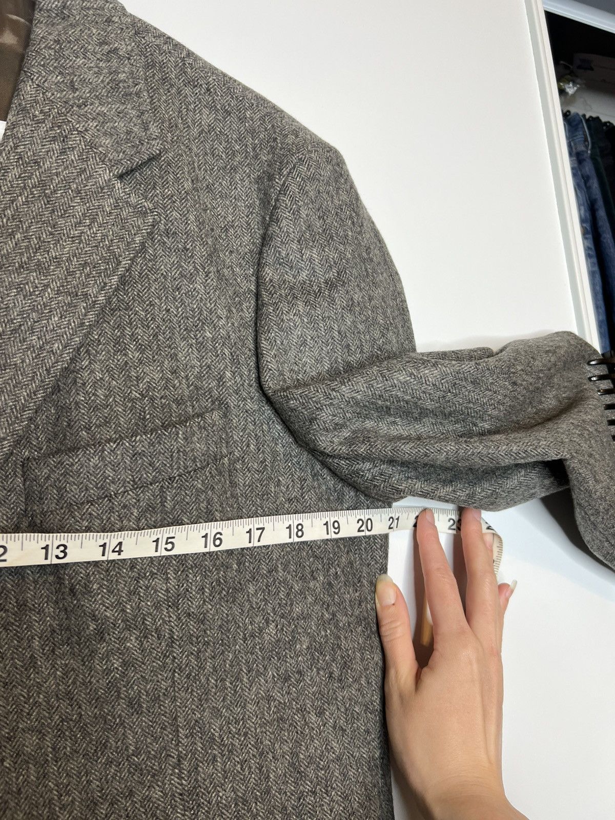 J.Crew J Crew Herringbone Patch Pocket Wool Jacket 39R Size 38R - 6 Thumbnail