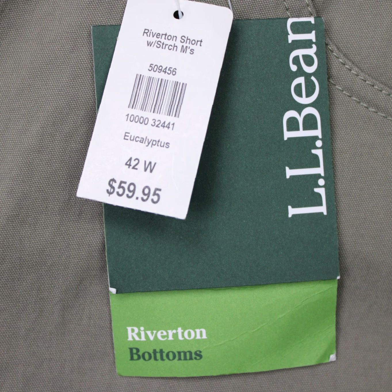 Vintage L.L. Bean Riverton Shorts Mens 42 Beige Cargo Pocket Stretch Inseam 10" NWT Cotton Nylon Cotton Blend Canvas (Cargo) Pants Regular Mens Size US 42 / EU 58 - 4 Thumbnail