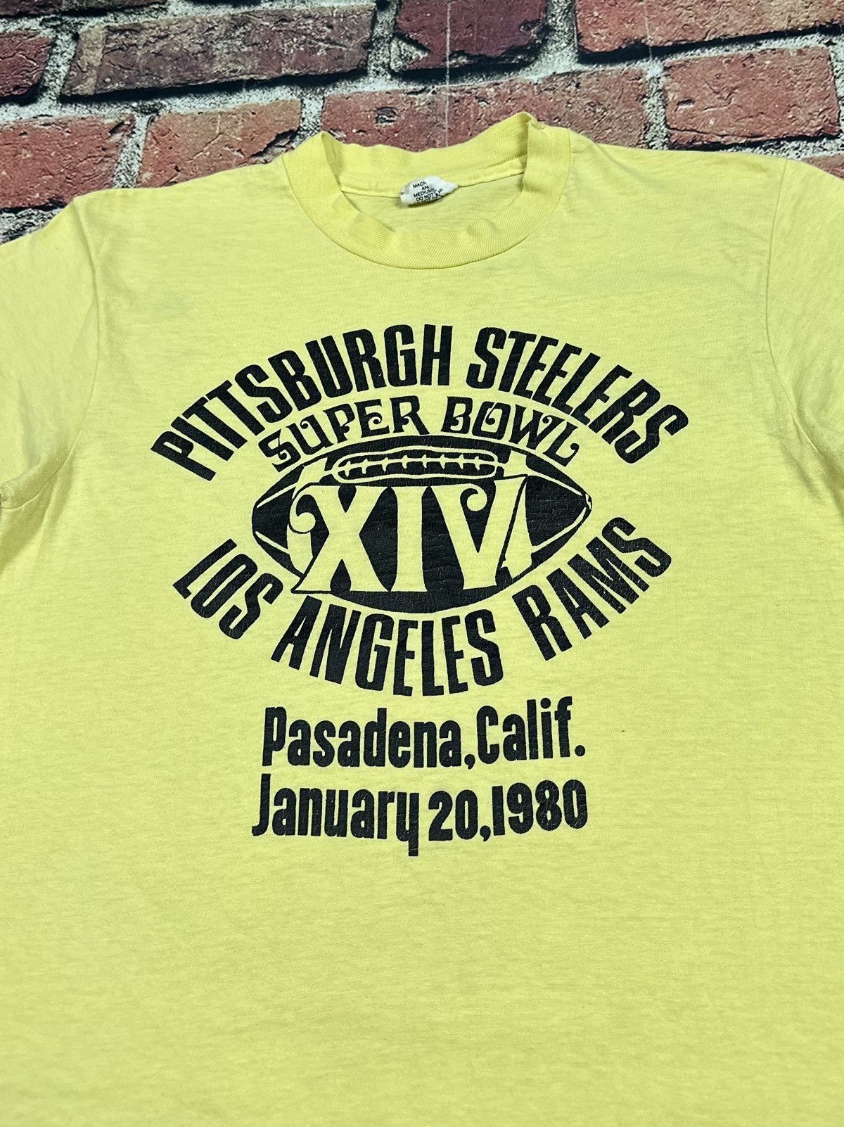 Hanes Vintage Pittsburgh Steelers Tee 1980 Super Bowl XIV LA Ram Size US M / EU 48-50 / 2 - 2 Thumbnail
