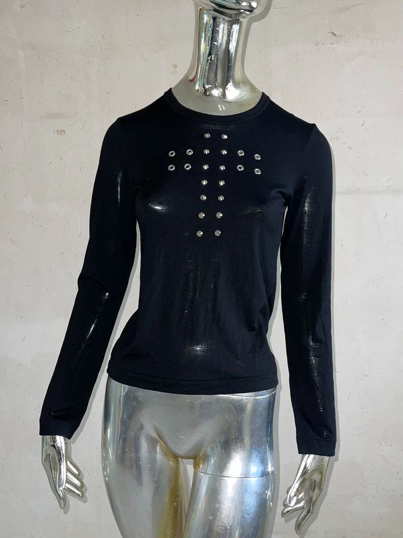 Comme des Garcons Comme Des Garcons Out of print studded long sleeve top top Size S / US 4 / IT 40 - 1 Thumbnail