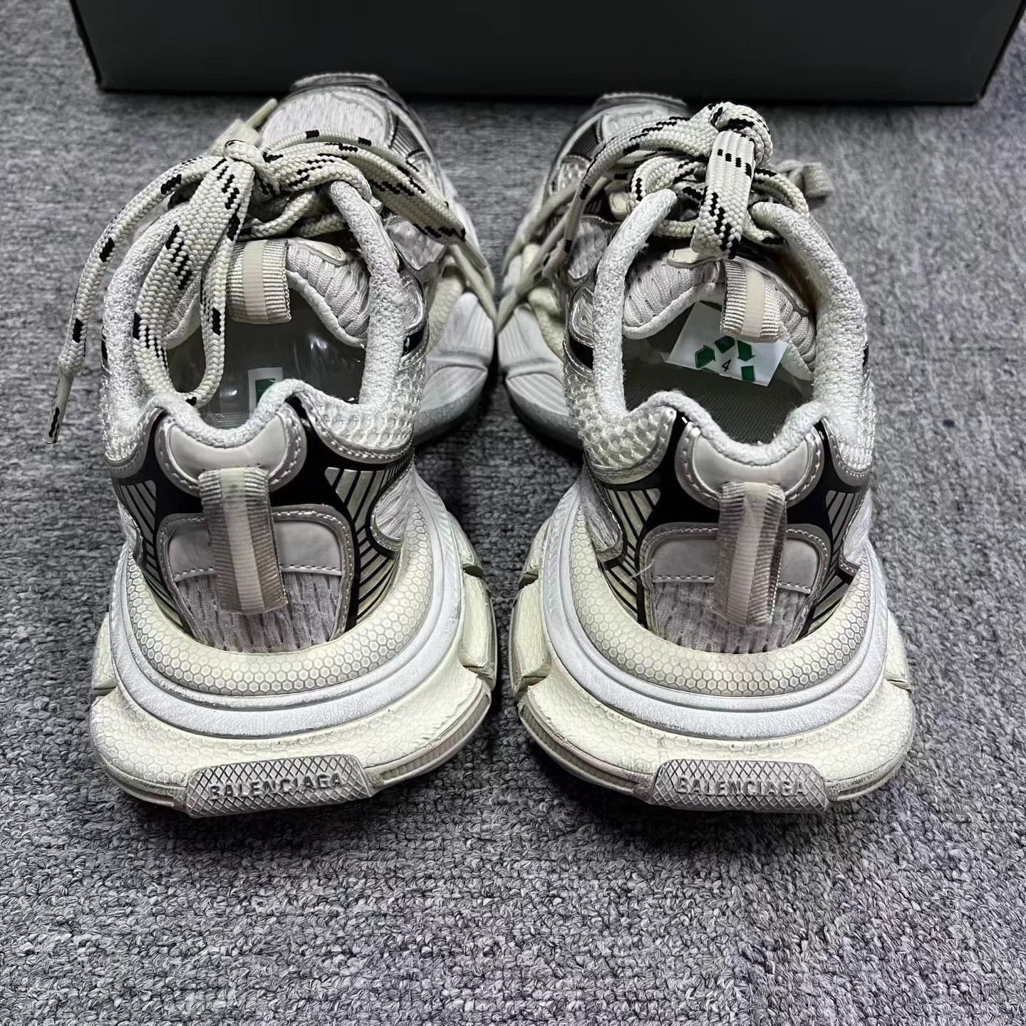 Balenciaga Balenciaga Champagne Mesh Leather Low-Top Dad Sneakers 34 Size US 4 / IT 34 - 4 Thumbnail