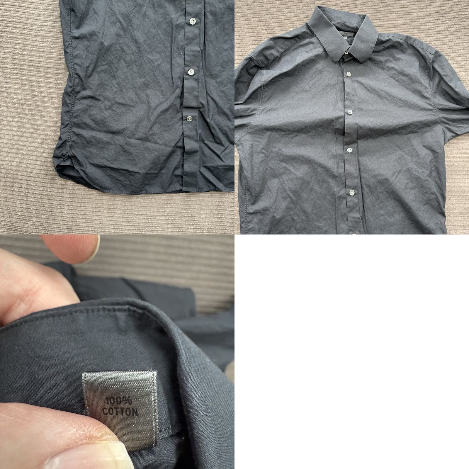 John Varvatos VINTAGE John Varvatos Slim Fit Shirt Men 15 34/35 Black Long Sleeve Button Up Designer Shirt Size US M / EU 48-50 / 2 - 8 Thumbnail