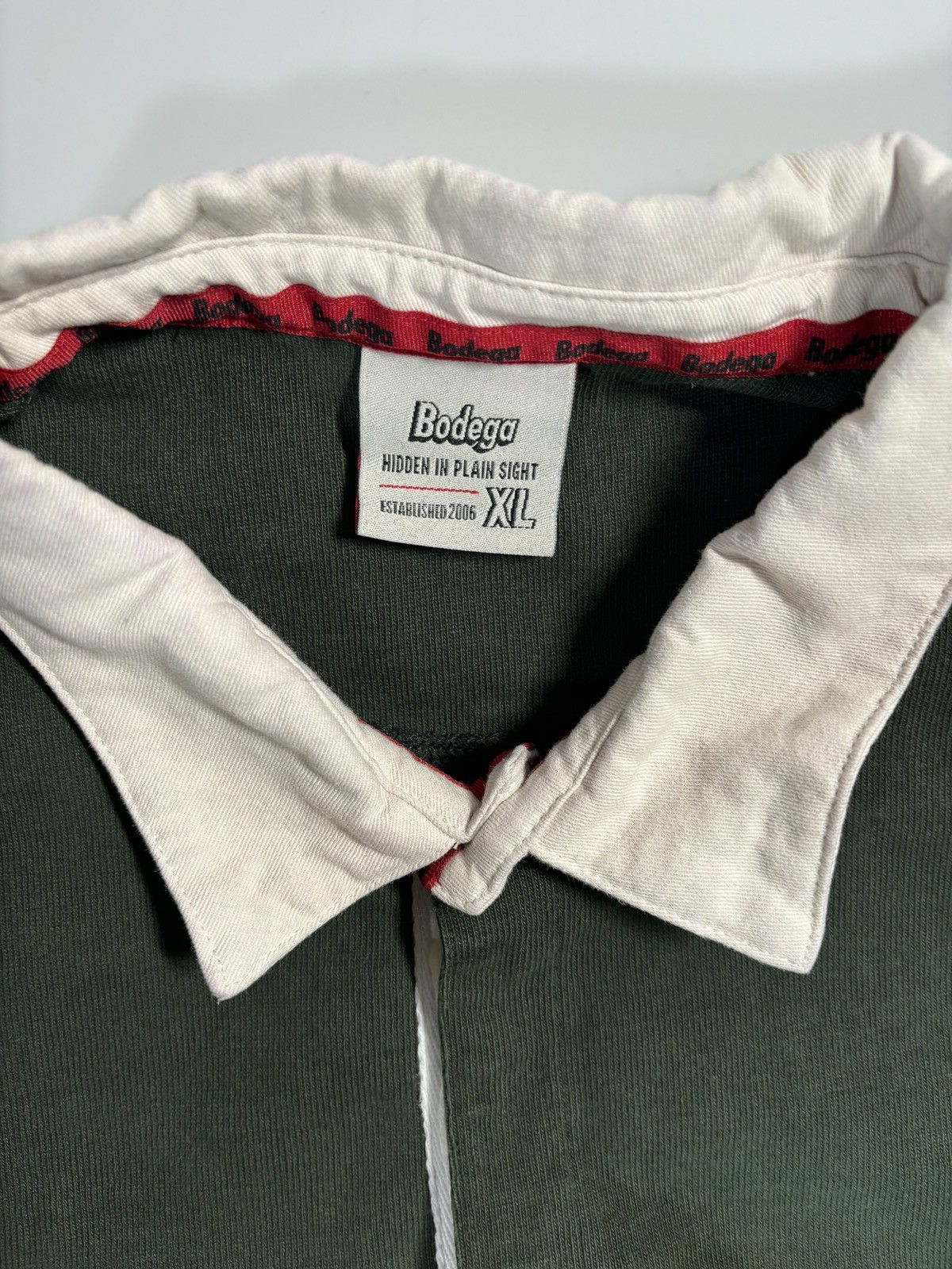 Bodega Bodega Long Sleeve Rugby Shirt Green Size XL Size US XL / EU 56 / 4 - 4 Thumbnail