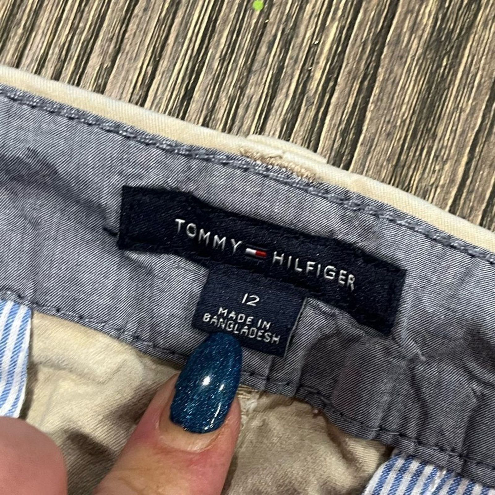 Tommy Hilfiger Tommy Hilfiger Womens Chino Pants Classic Straight Leg 12 Size 34" / US 12 / IT 48 - 7 Thumbnail
