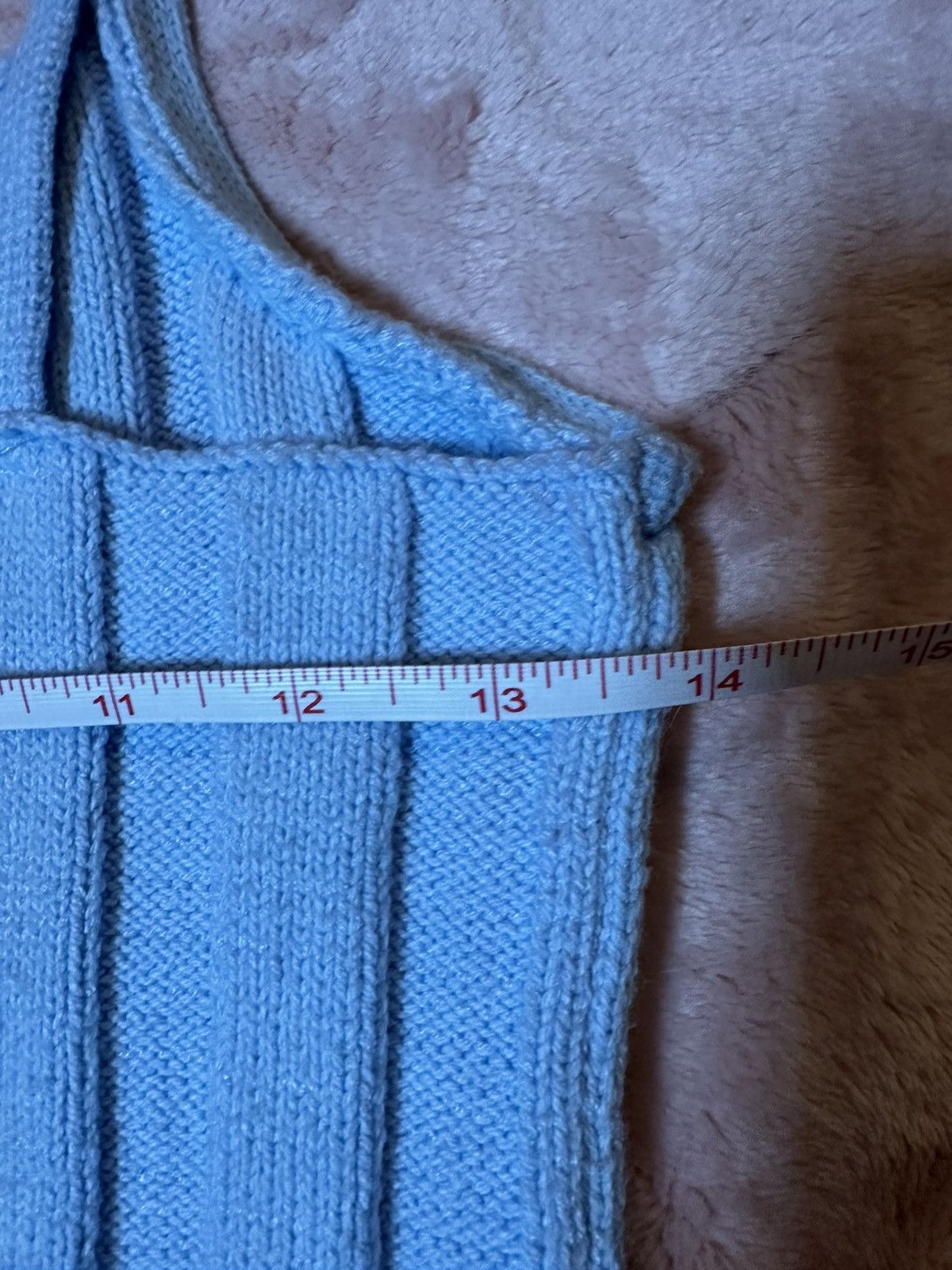 Urban Outfitters NWT Urban Outfitters Stretch Y2K Ribbed Knit Blue Tank Top Size L / US 10 / IT 46 - 3 Thumbnail
