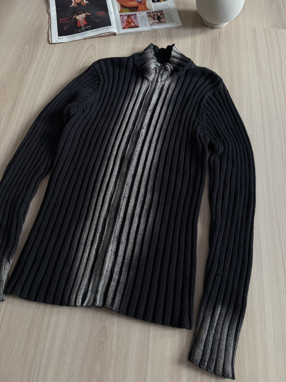Zara Vintage Zara Man Berlin Edition Zip Sweater Diesel Style Size US M / EU 48-50 / 2 - 3 Thumbnail