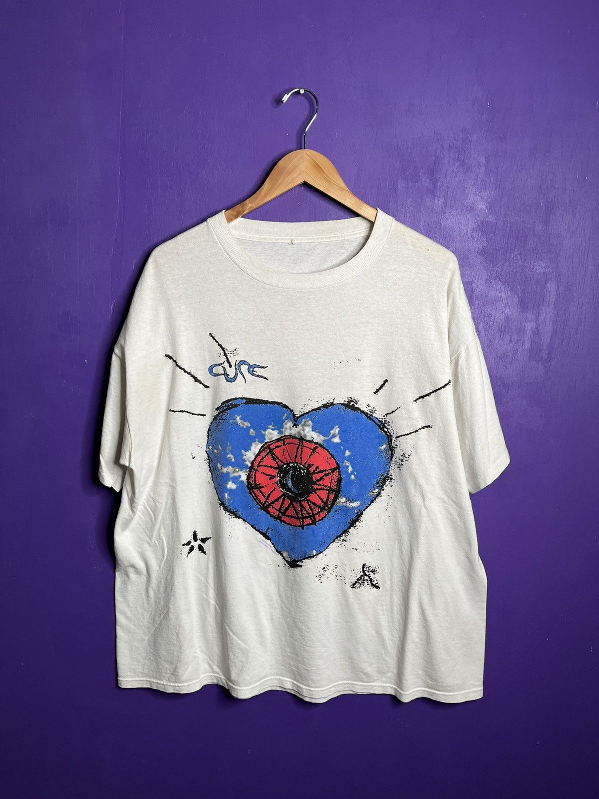 image of Band Tees x Tour Tee Vintage 1992 The Cure Wish North American Tour T-Shirt in White (Size XL)
