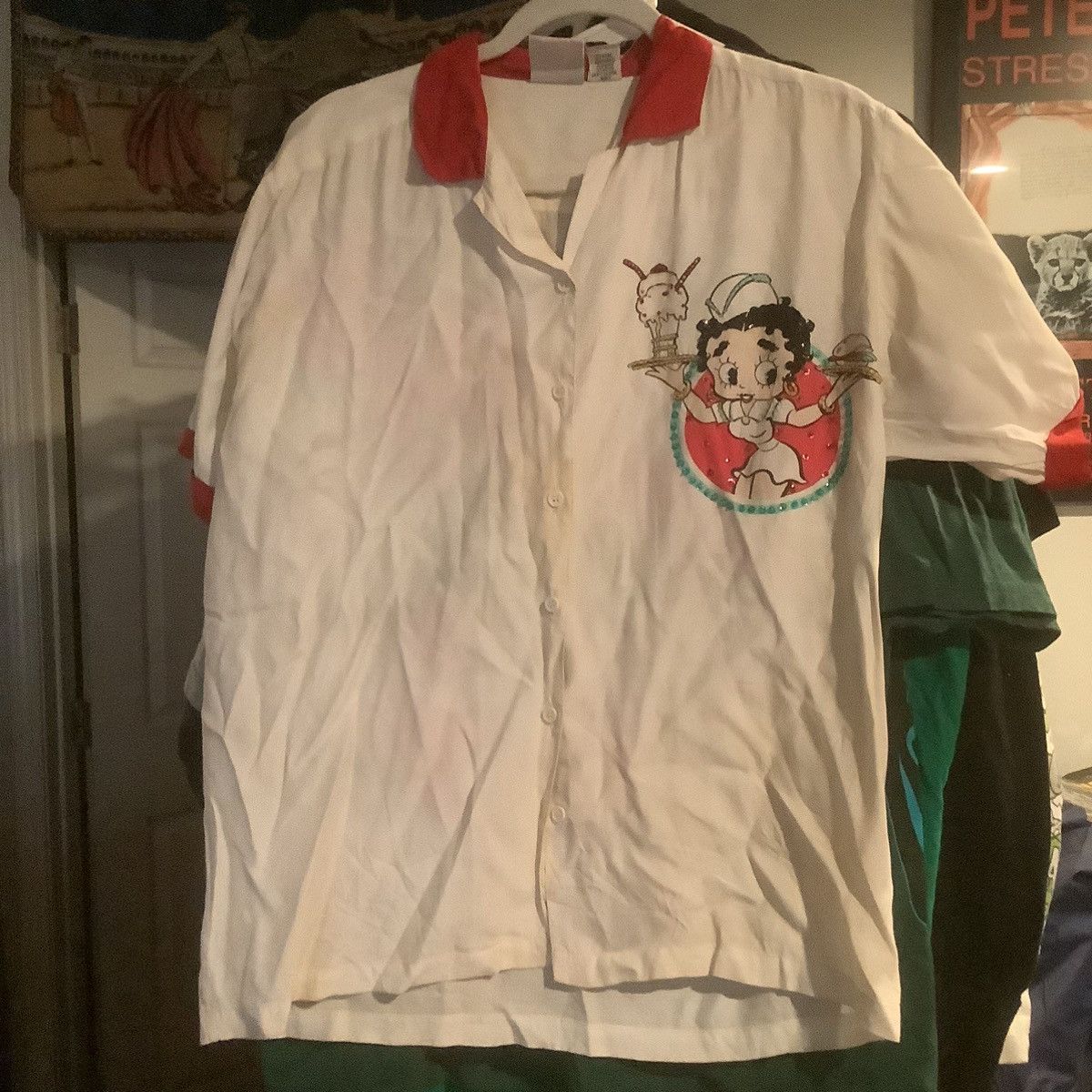 Vintage Betty Boop Diner T-Shirt Size Large 80s 90s Eat At Betty’s Size US L / EU 52-54 / 3 - 2 Thumbnail