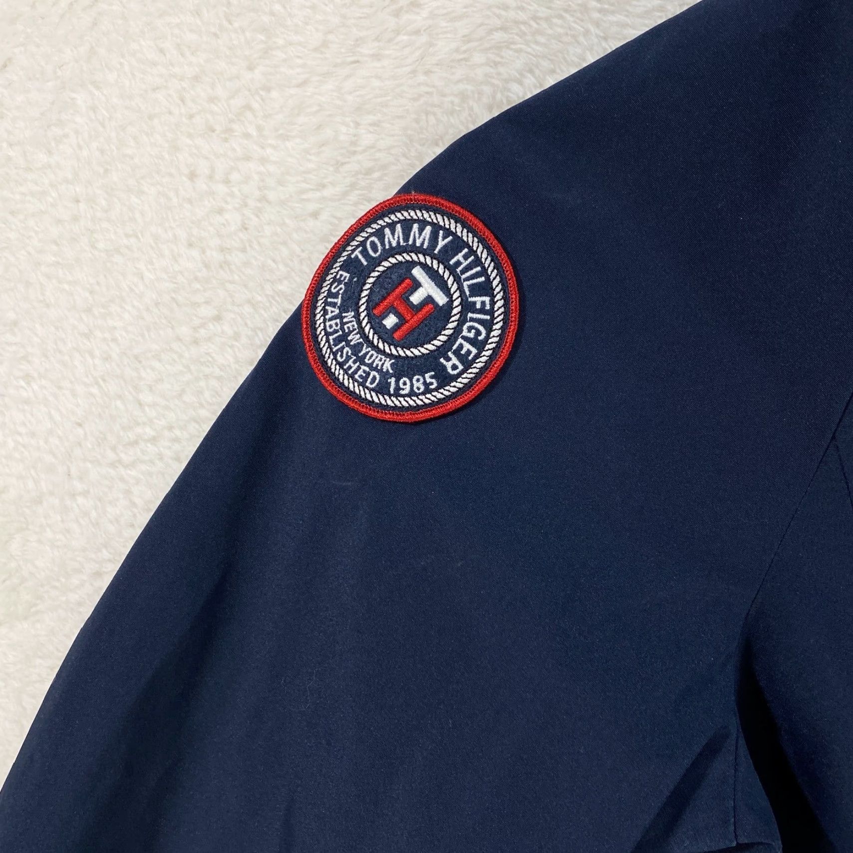 Tommy Hilfiger TOMMY HILFIGER Shell Jacket Women Large Blue Red Full Zip Pockets Zip Zippered Size L / US 10 / IT 46 - 6 Thumbnail