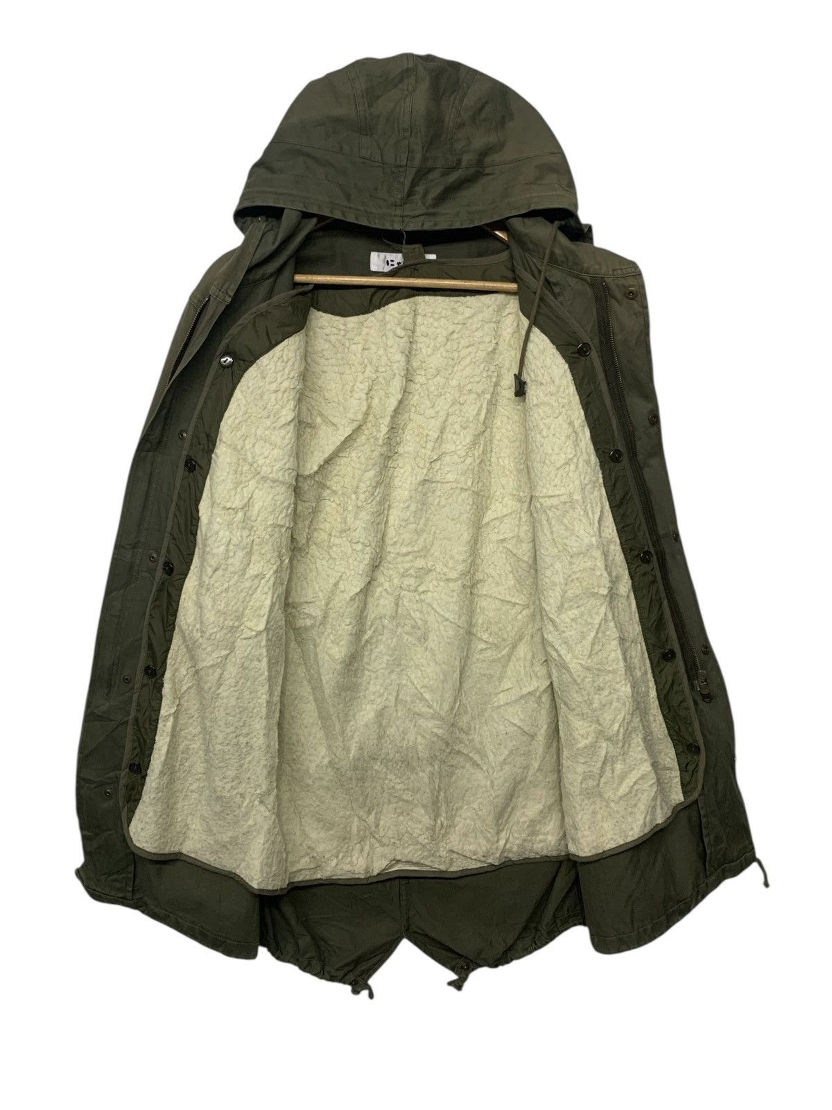 Issey Miyake Rare Ne-Net Issey Miyake Parka Green Army Zipper Down Hoodie Size US M / EU 48-50 / 2 - 3 Thumbnail