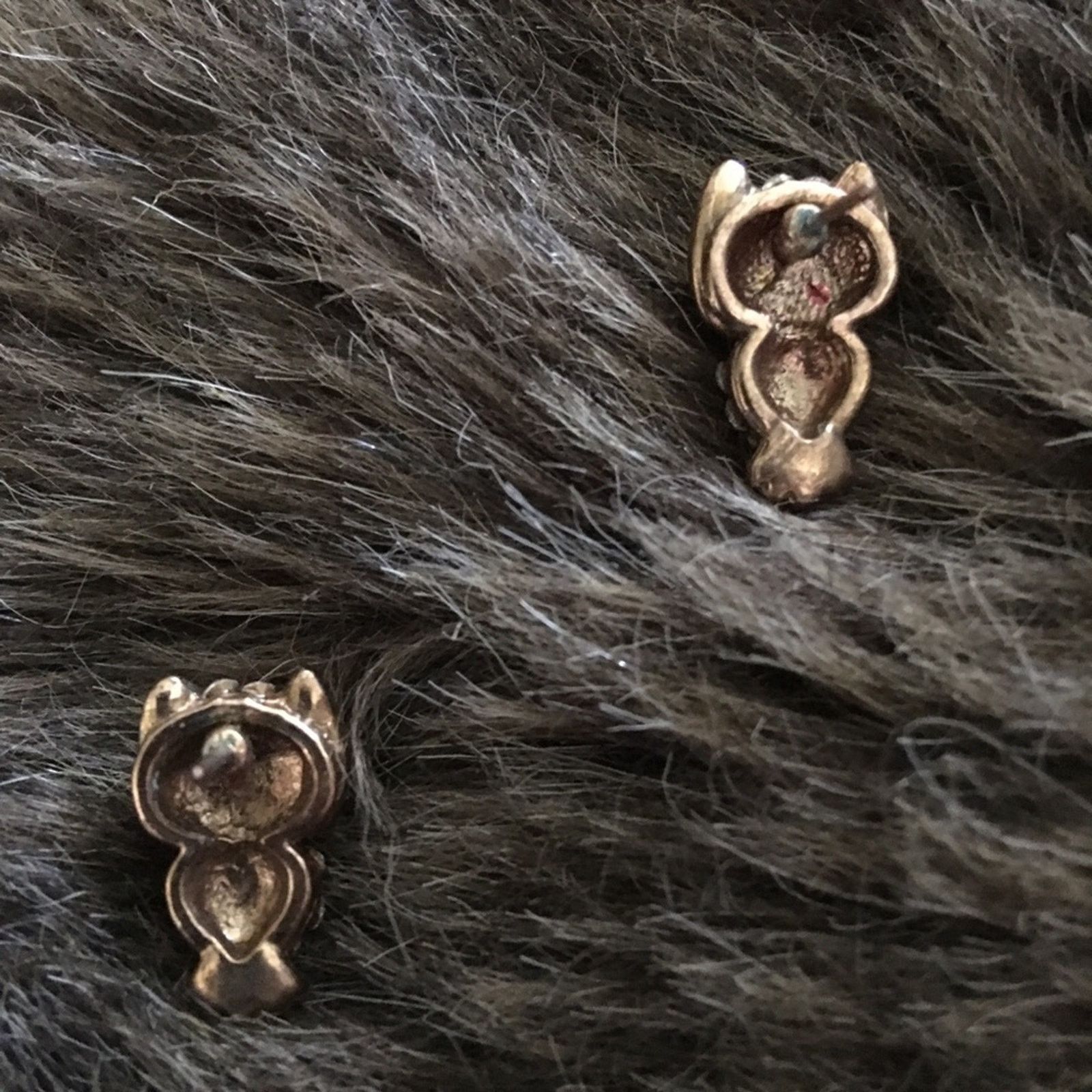 Vintage Vintage red enamel pearl rhinestone owl earrings Size ONE SIZE - 4 Thumbnail