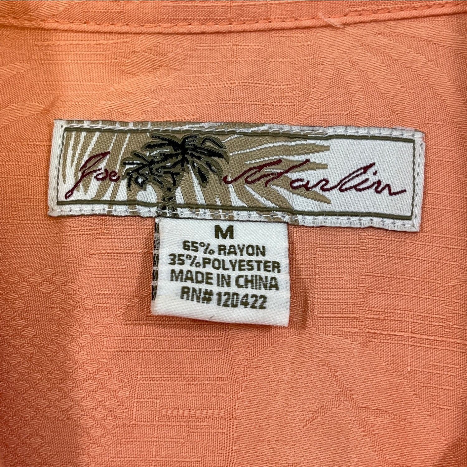 Other Joe Marlin Men's Orange Hawaiian Shirt/Button Up Sz M SKU 40 Size US M / EU 48-50 / 2 - 4 Thumbnail