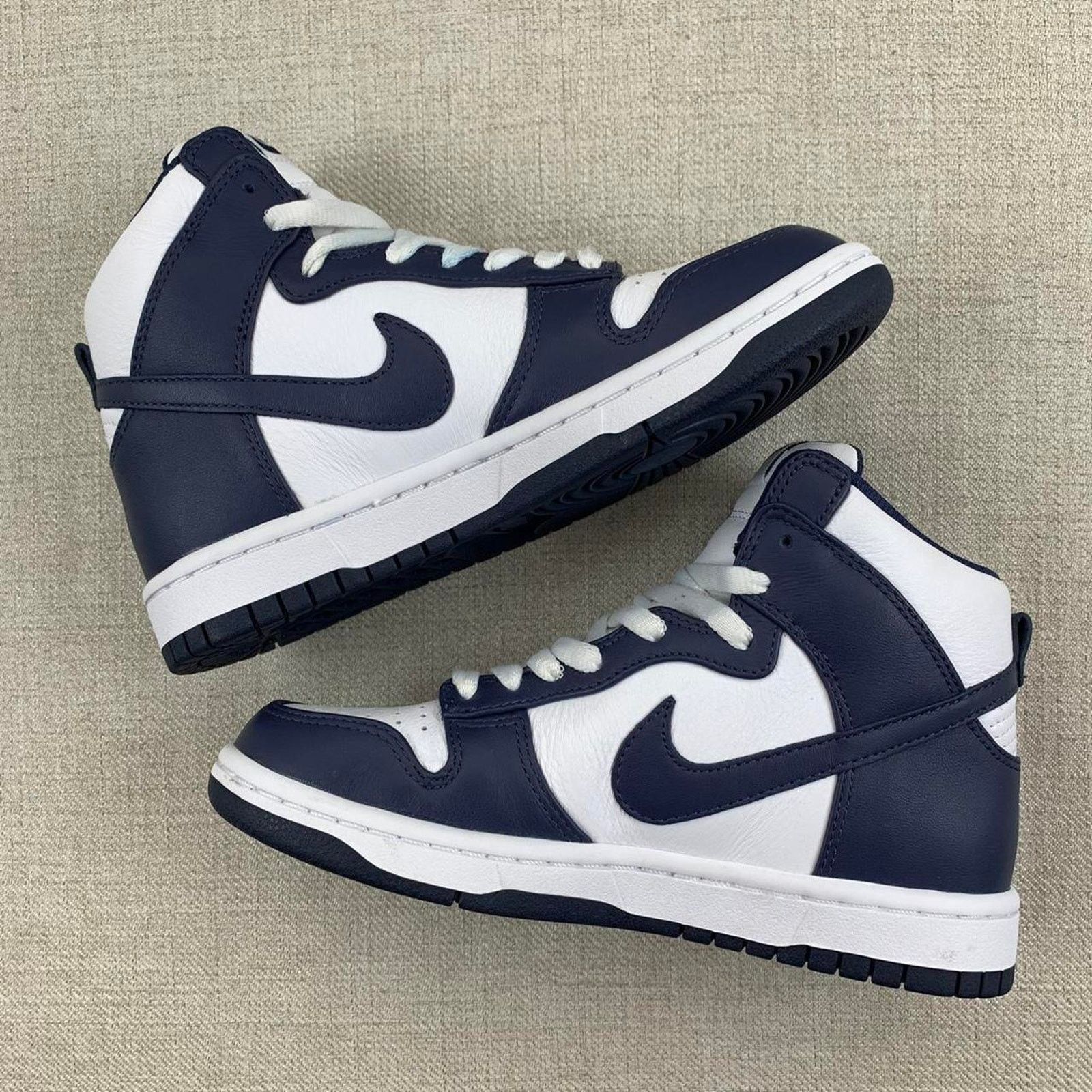 Nike 2015 Nike Dunk High Sacai “Midnight Navy” Size US 5 / IT 35 - 4 Thumbnail