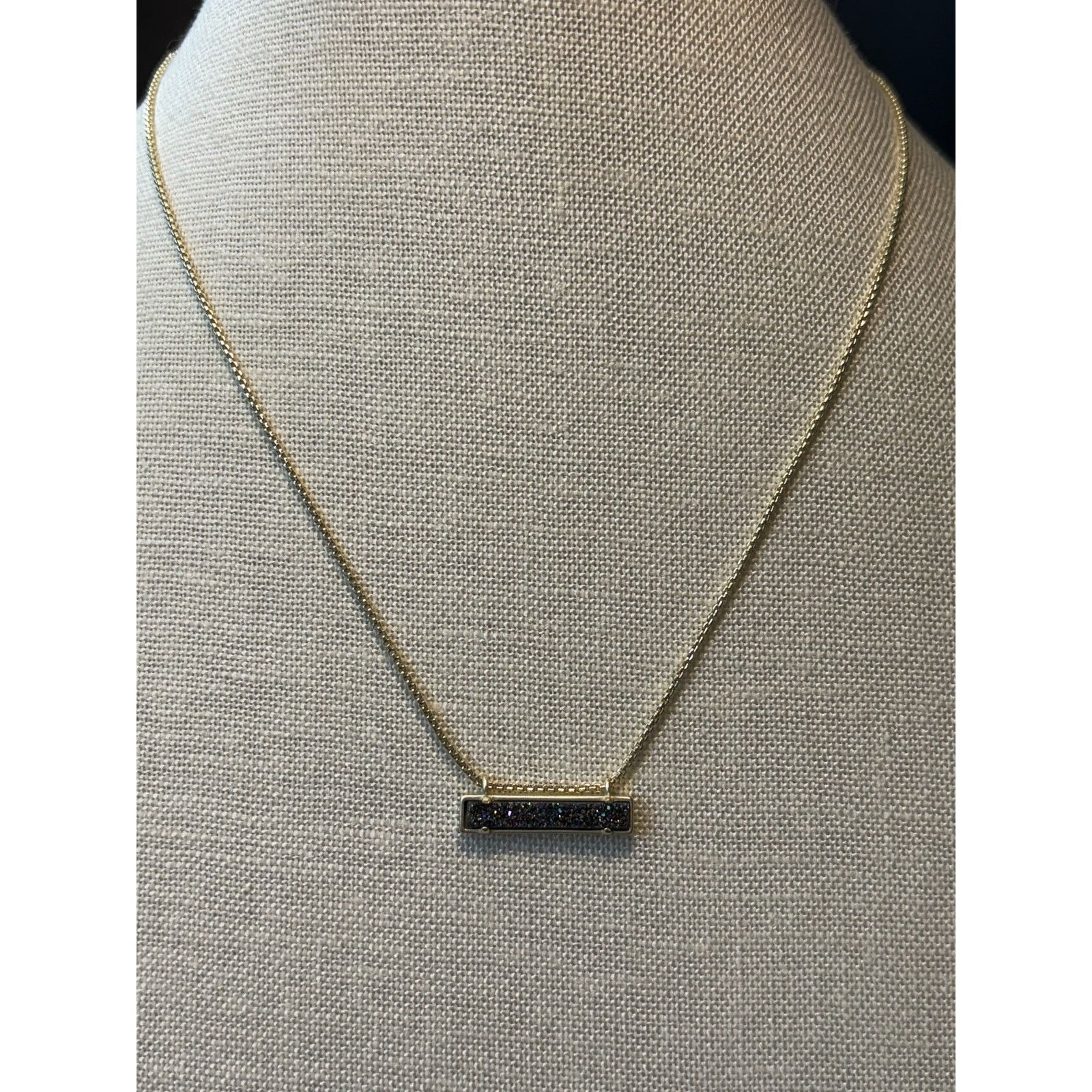 Kendra Scott Kendra Scott Gold Druzy Bar Necklace – 16” + 2” Size ONE SIZE - 2 Thumbnail