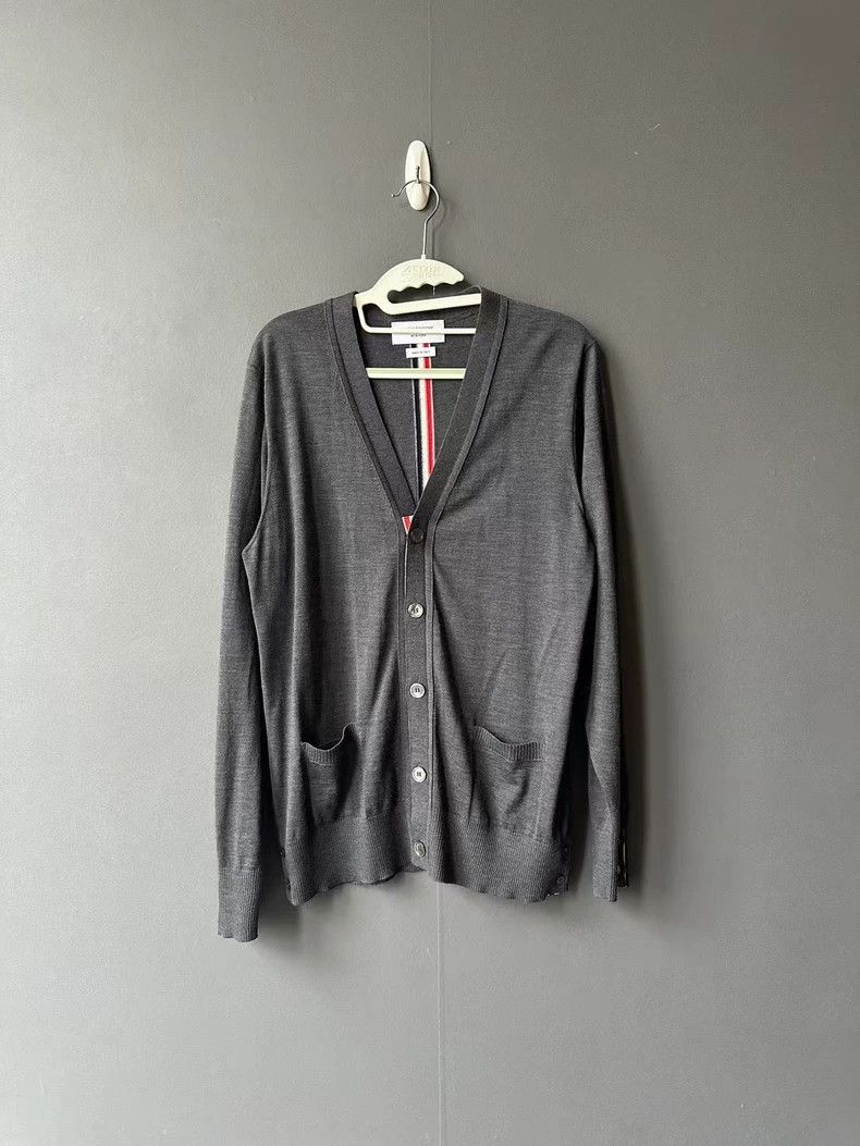 Thom Browne THOM BROWNE Back Stripe Wool Cardigan 2502-Nextarrow Size US M / EU 48-50 / 2 - 1 Thumbnail